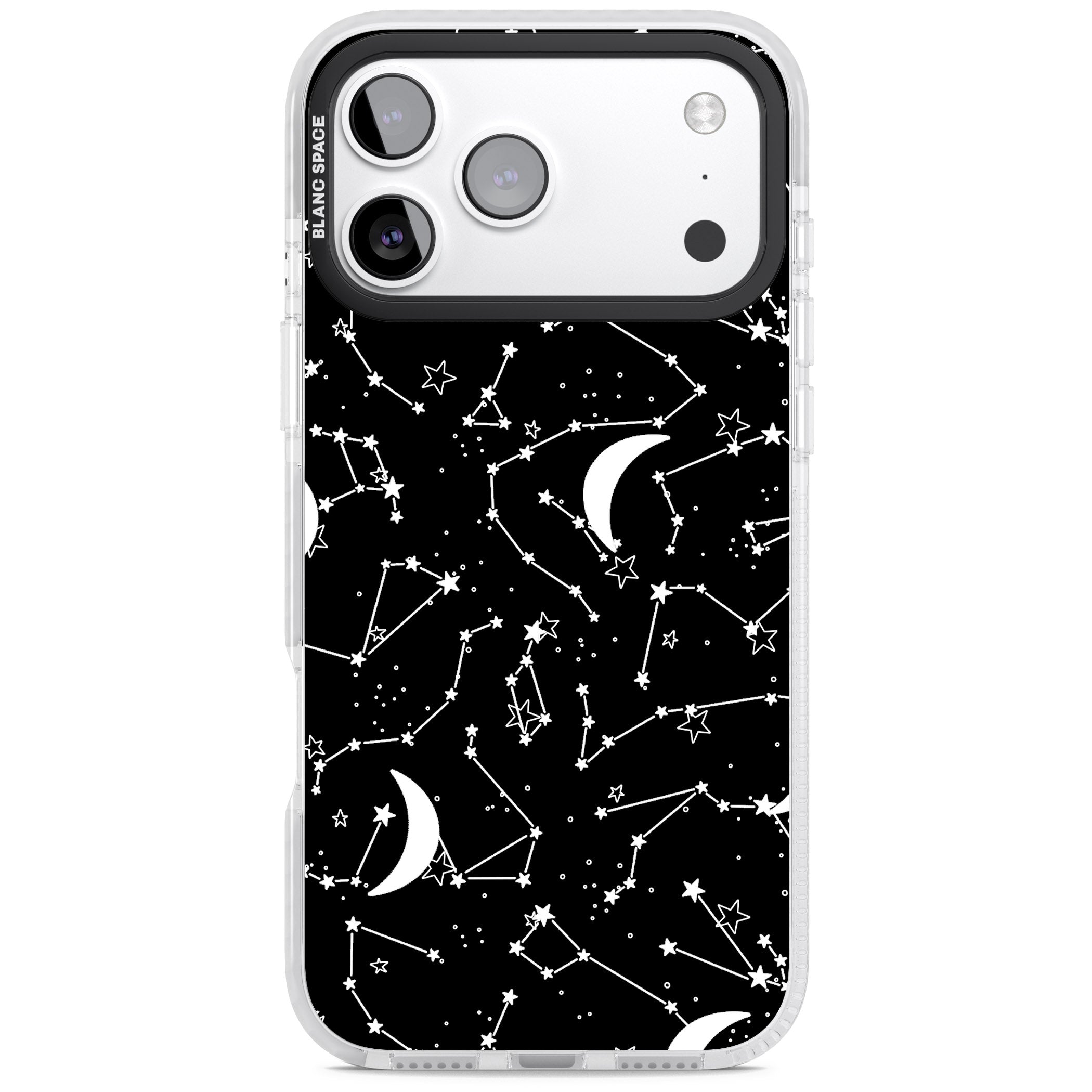 Black Celestial Constellations iPhone 17 Pro Impact Pro Clear Phone Case