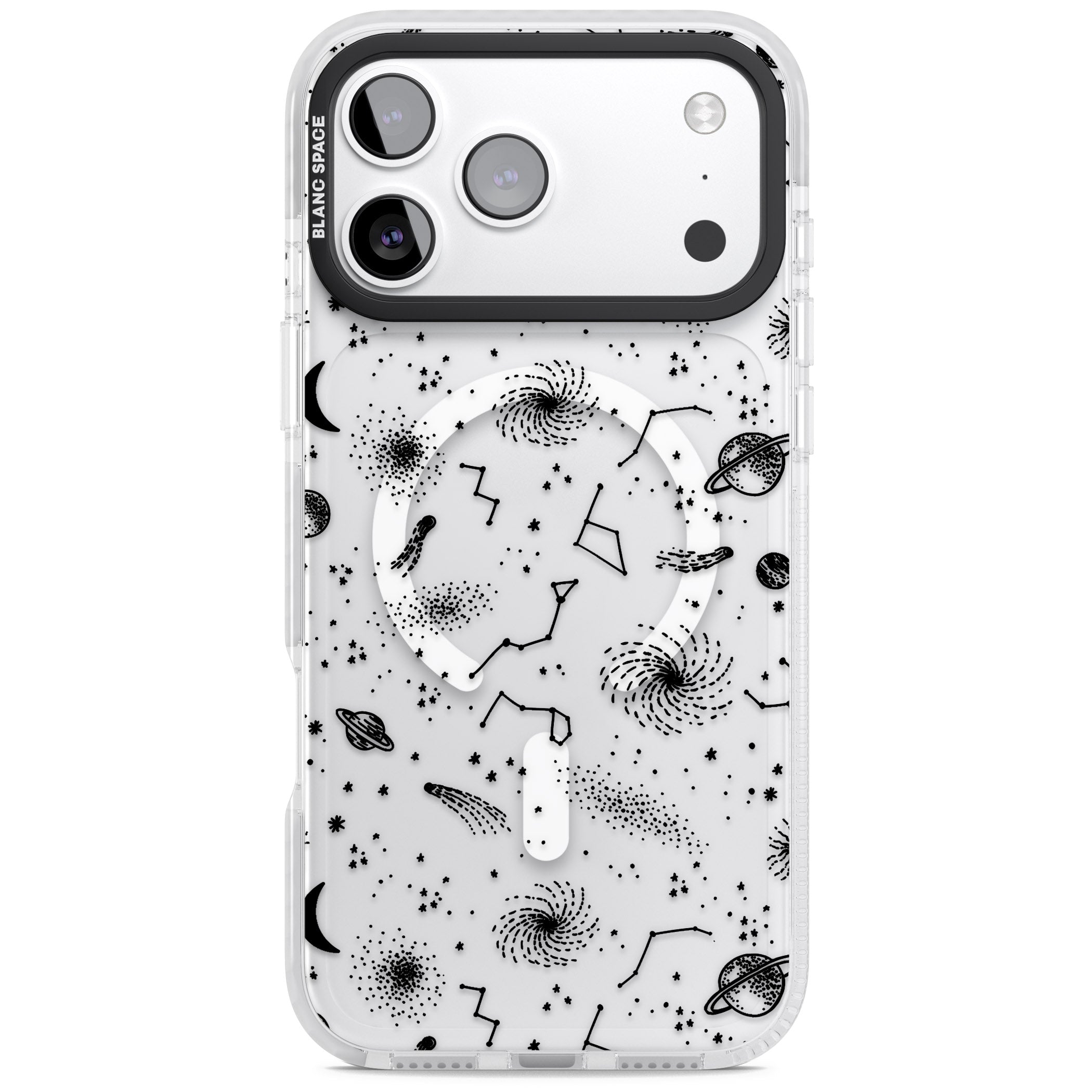 Galactic Sketch iPhone 17 Pro Max Impact Pro Clear Phone Case
