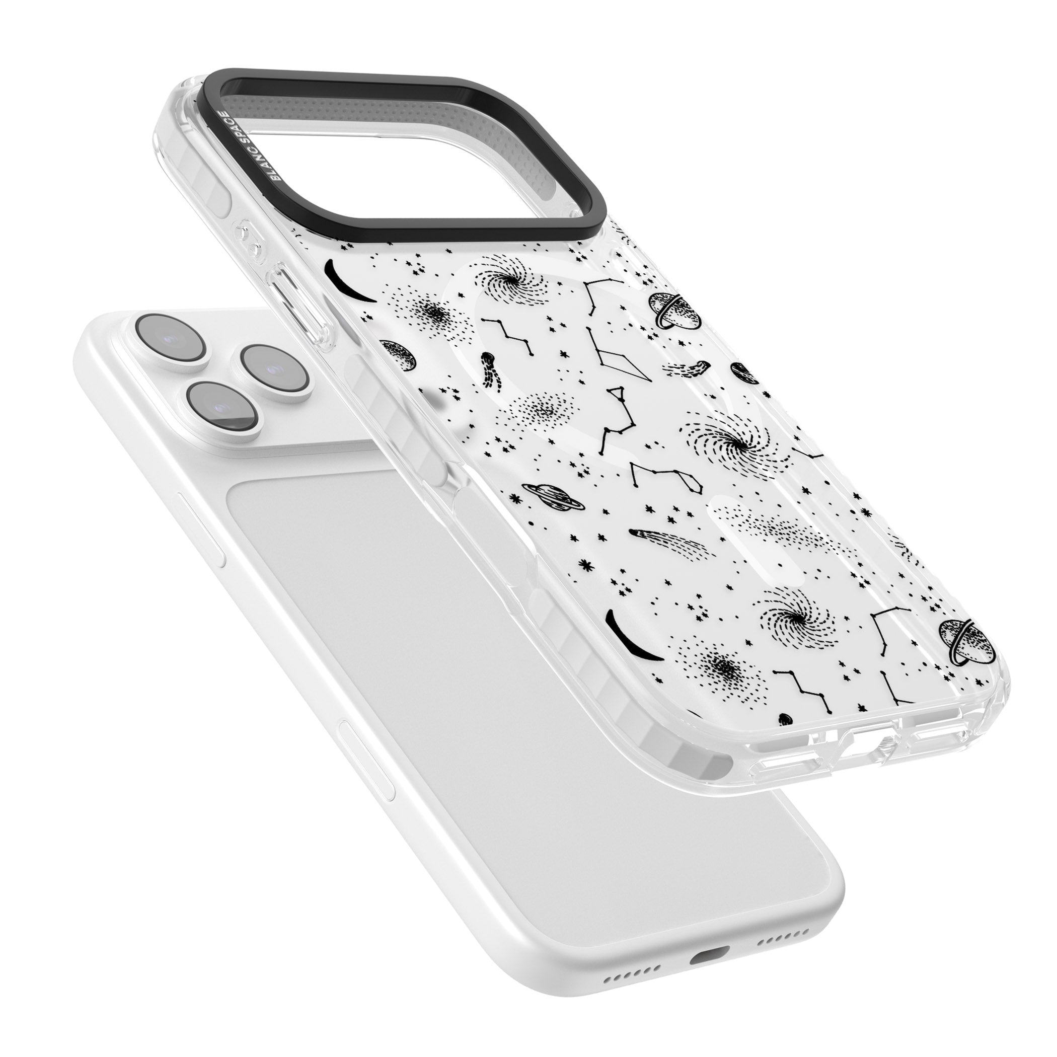 Galactic Sketch iPhone 17 Pro Impact Pro Clear Phone Case Colours
