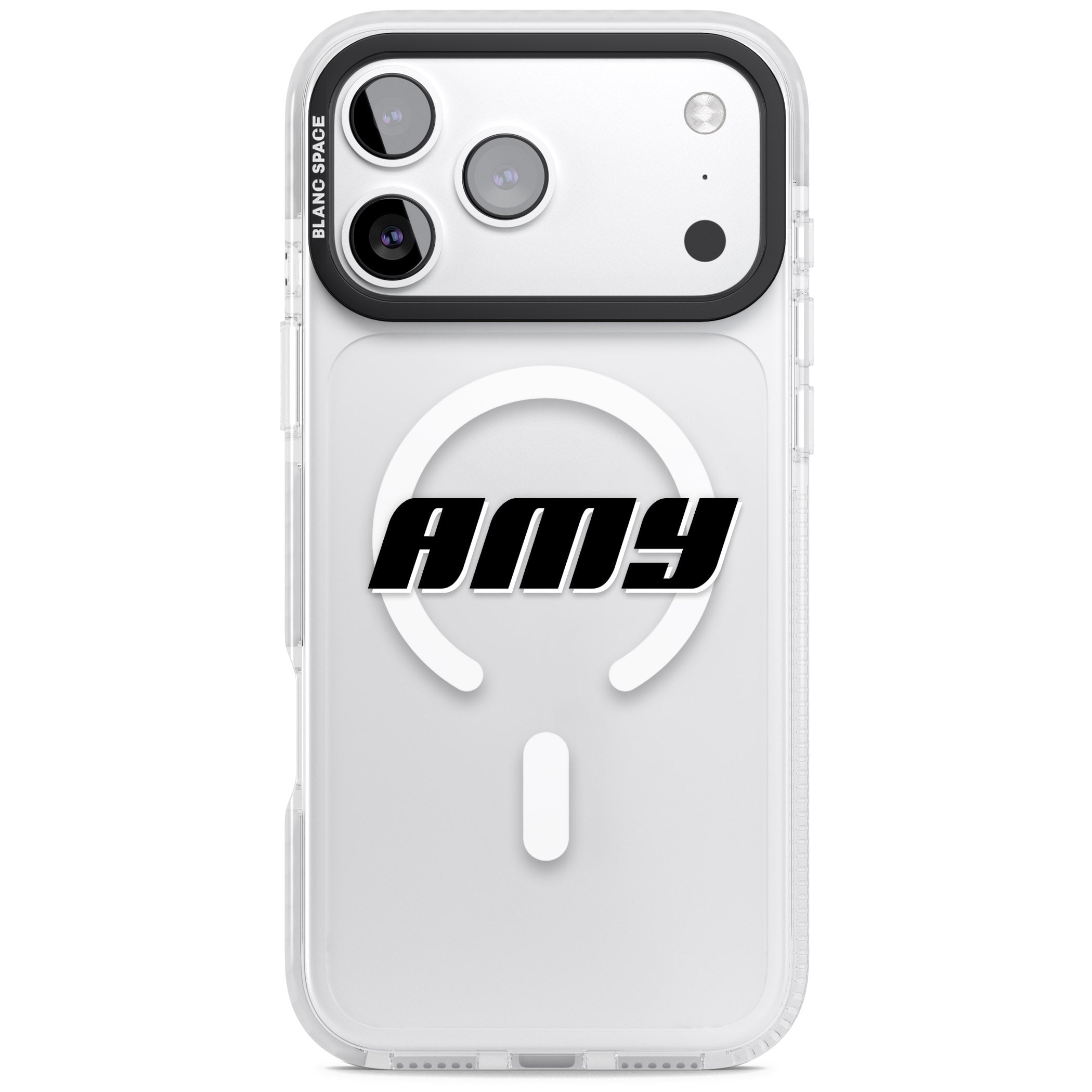 Personalised Bold Name iPhone 17 Pro Impact Pro Clear Phone Case