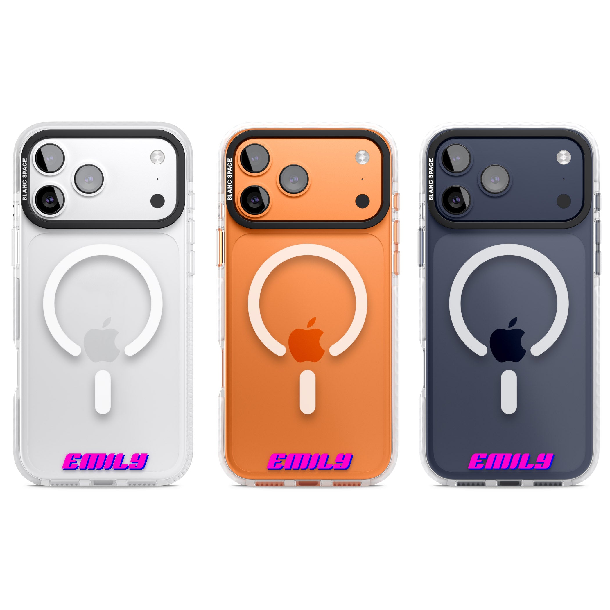 Personalised Cool Bottom Name iPhone 17 Pro Impact Pro Clear Phone Case APT Impact Protection