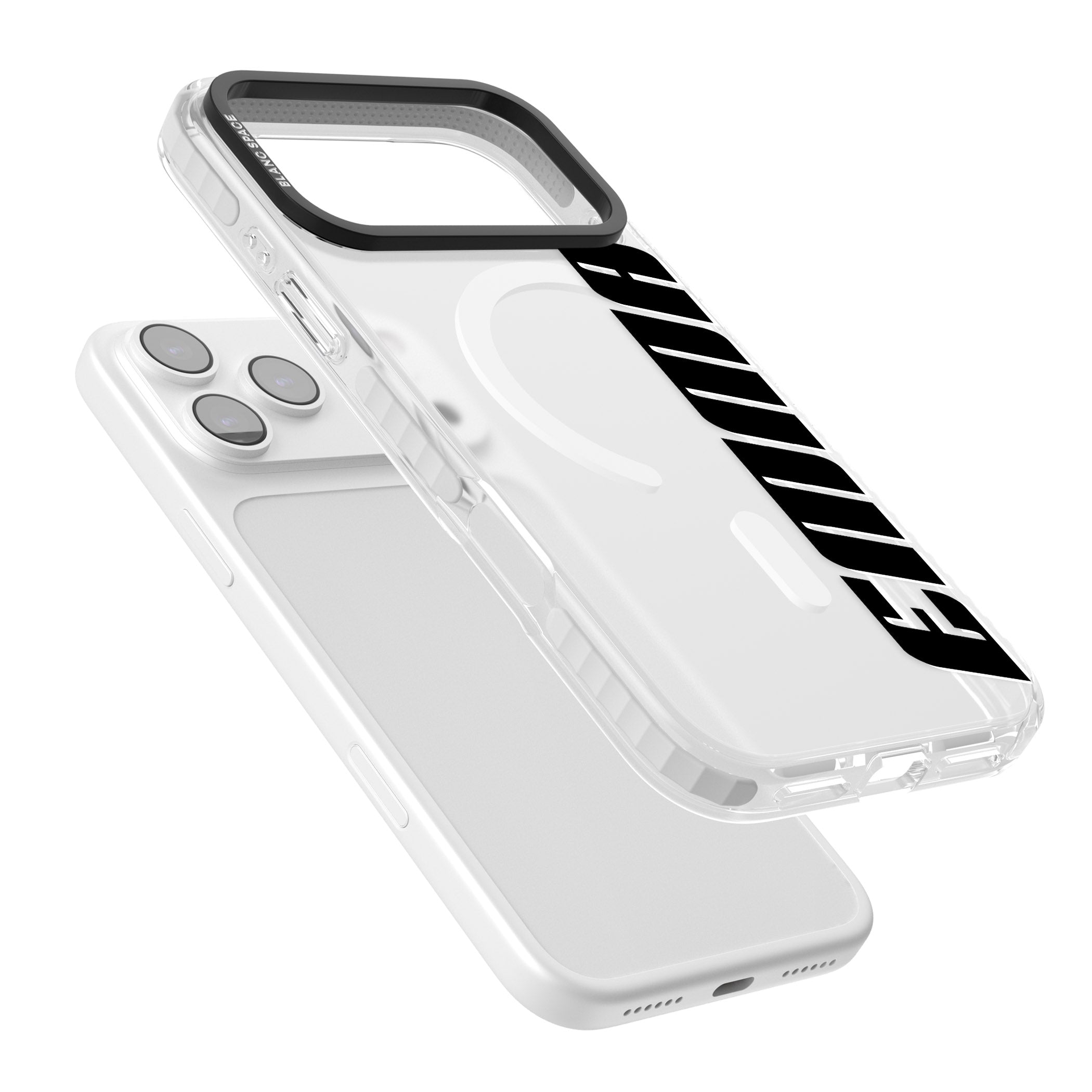 Personalised Vertical Bold Name iPhone 17 Pro Max Impact Pro Clear Phone Case Colours