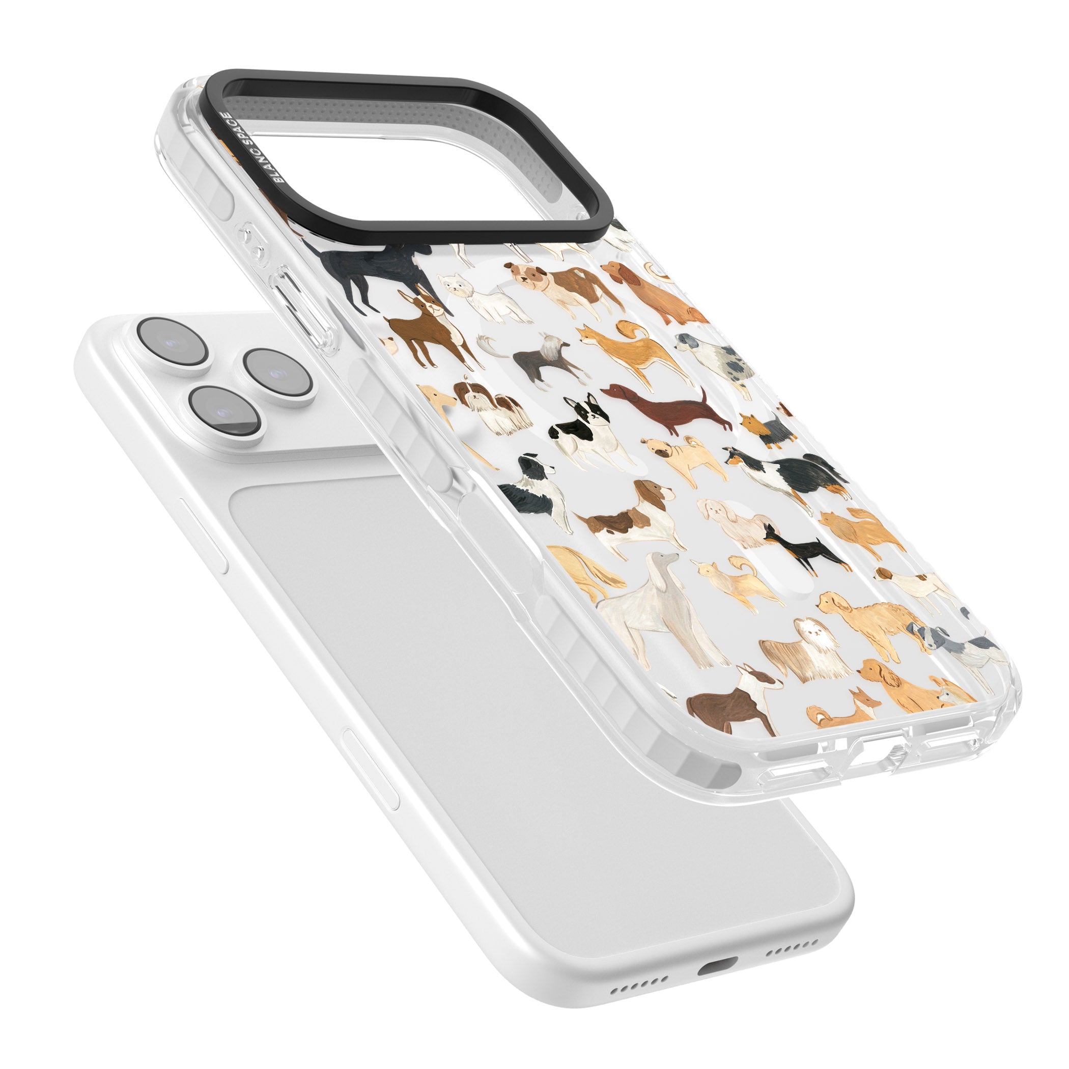 Hand Painted Dogs iPhone 17 Pro Max Impact Pro Clear Phone Case Colours