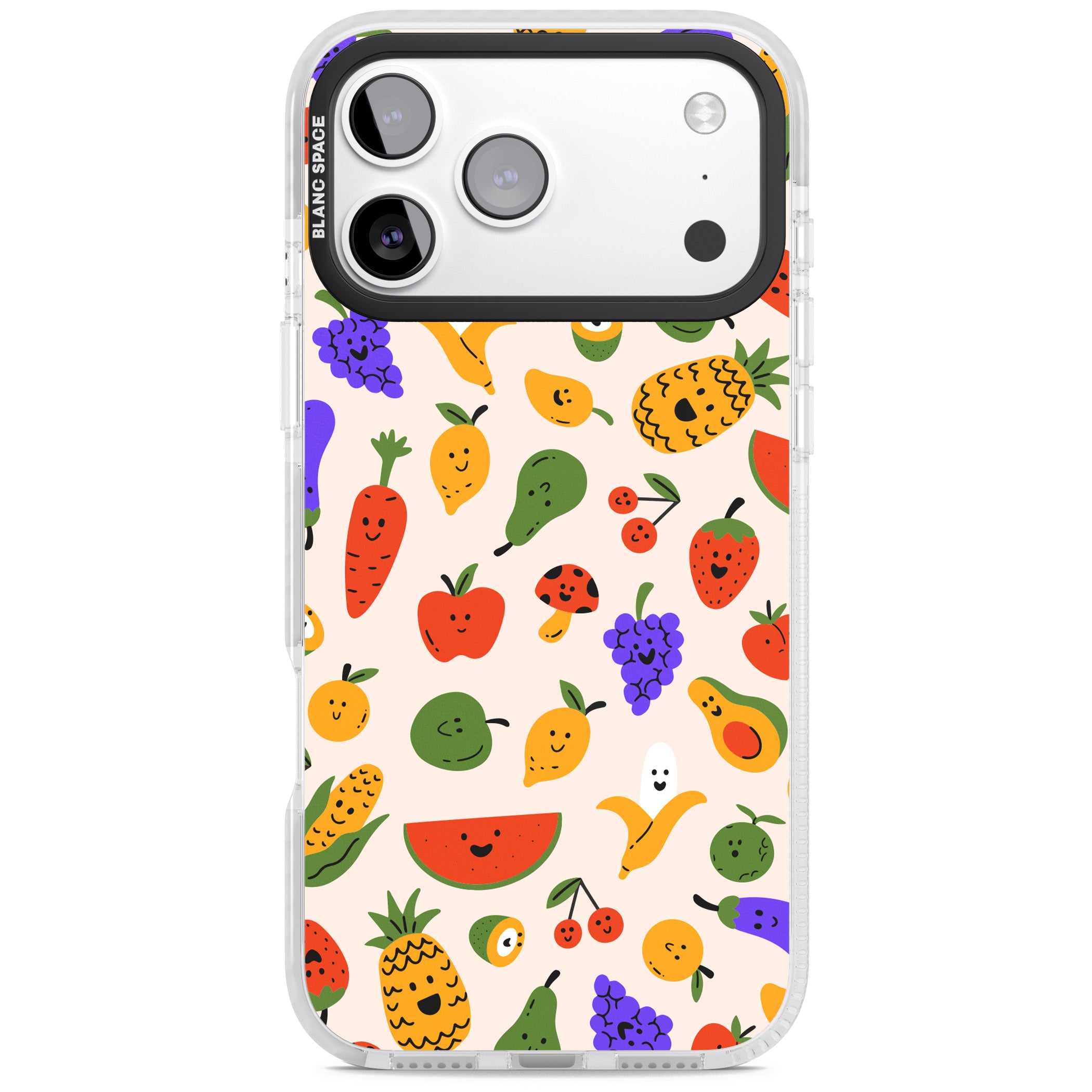 Kawaii Fruit iPhone 17 Pro Max Impact Pro Clear Phone Case