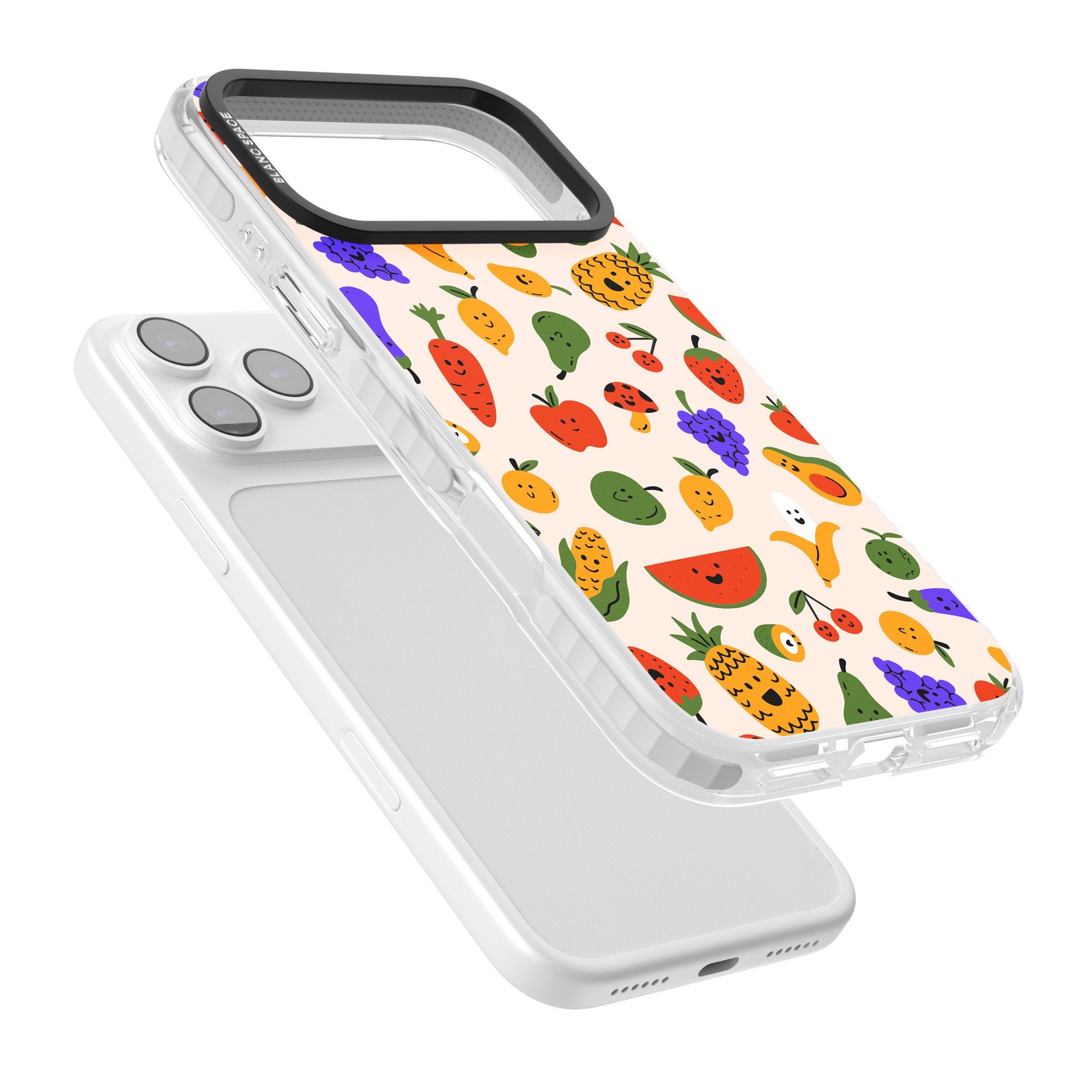 Kawaii Fruit iPhone 17 Pro Impact Pro Clear Phone Case Colours