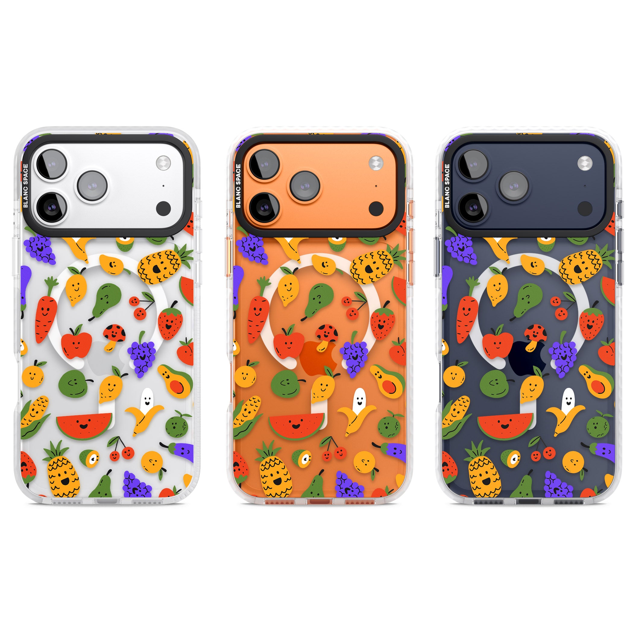Playful Fruit Kawaii iPhone 17 Pro Impact Pro Clear Phone Case APT Impact Protection