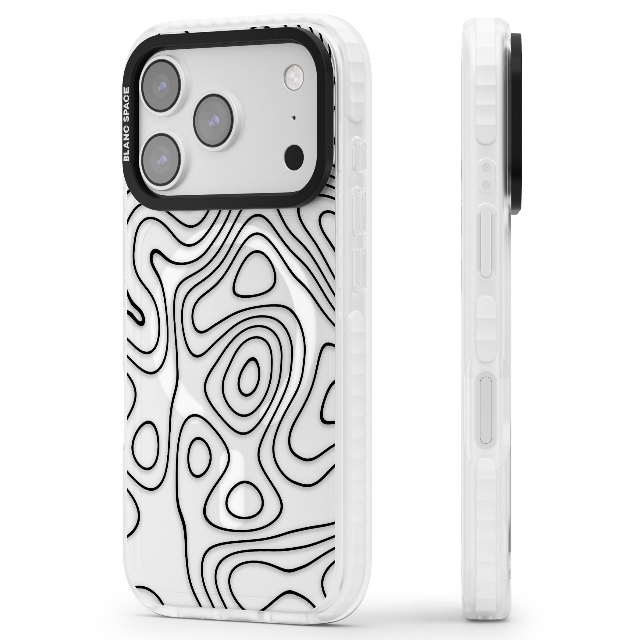 Damascus Steel iPhone 17 Pro Max Impact Pro Clear Phone Case Side Profile