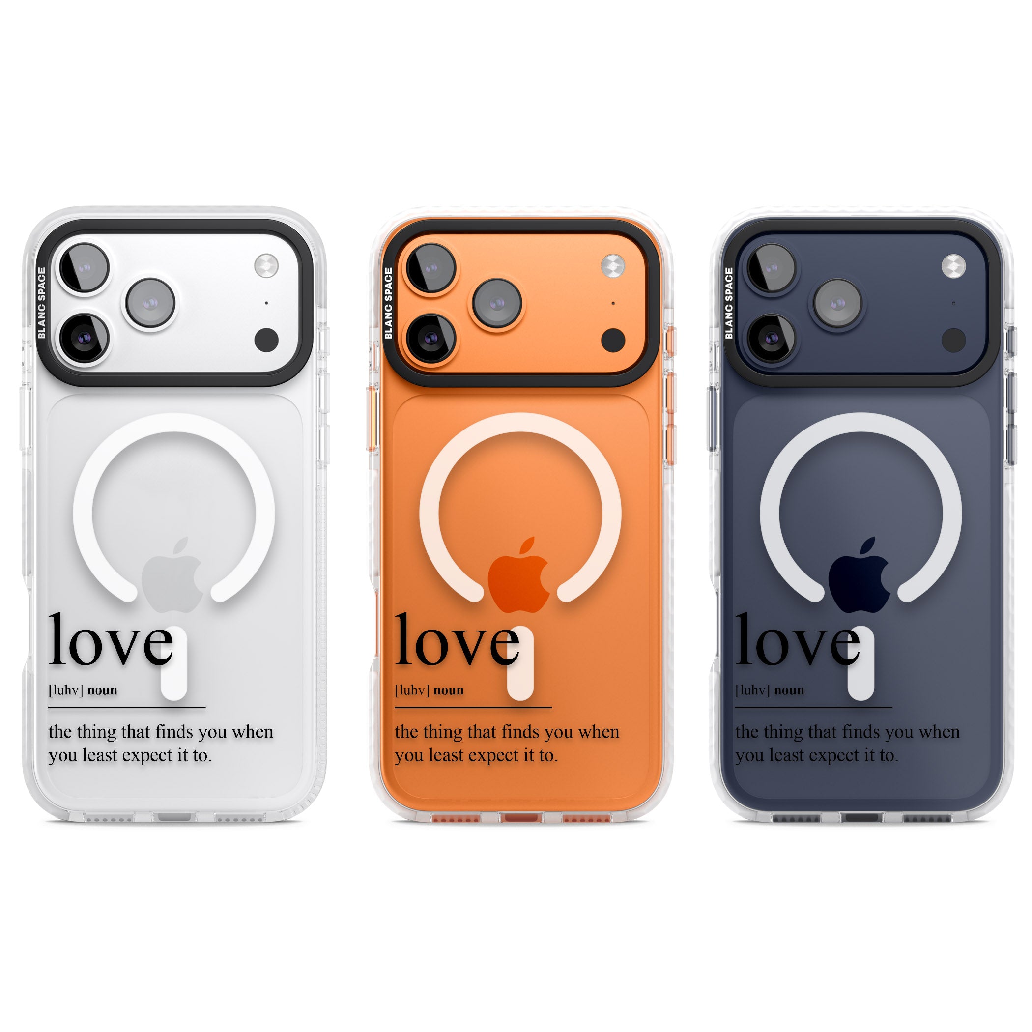 Love iPhone 17 Pro Impact Pro Clear Phone Case APT Impact Protection