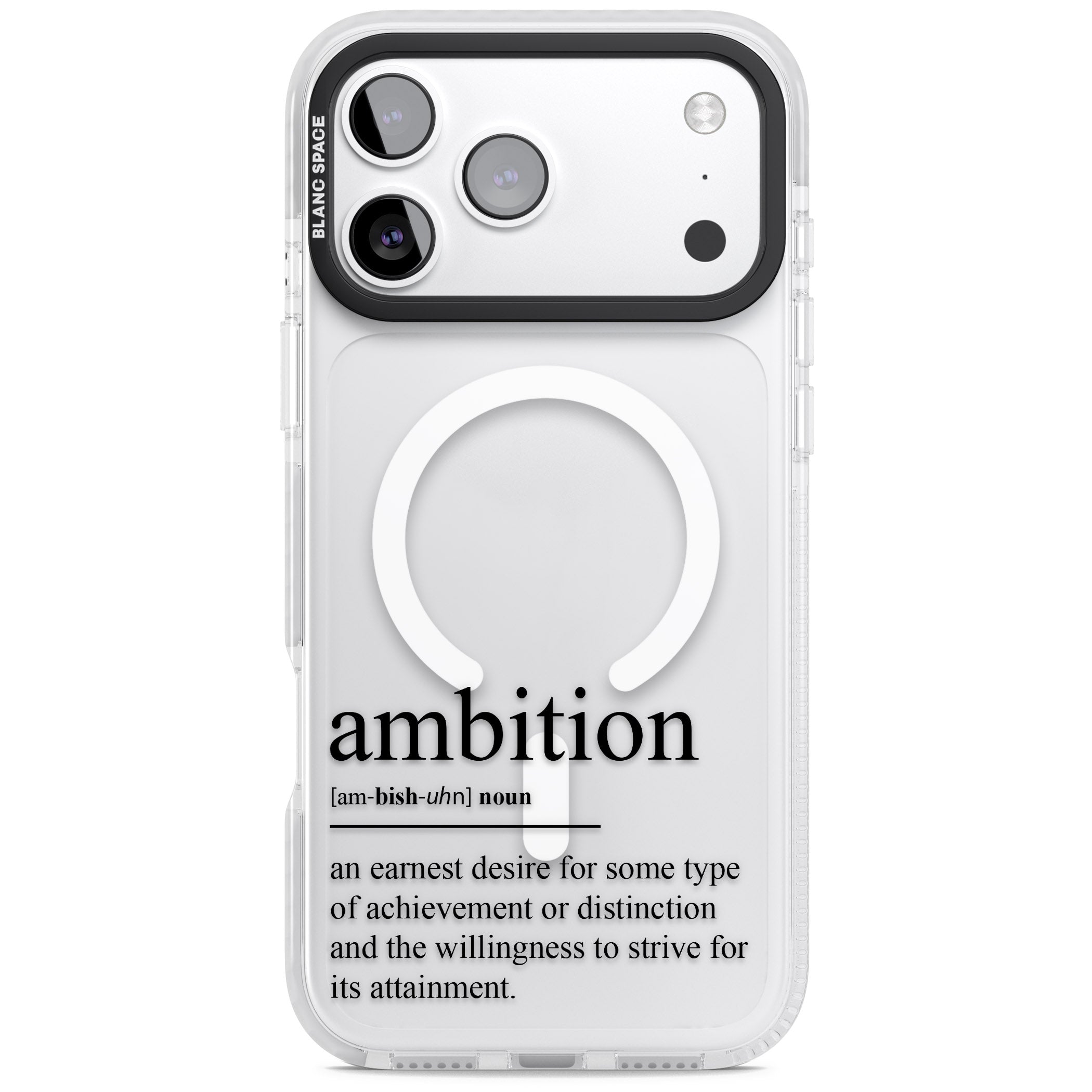 Ambition iPhone 17 Pro Impact Pro Clear Phone Case