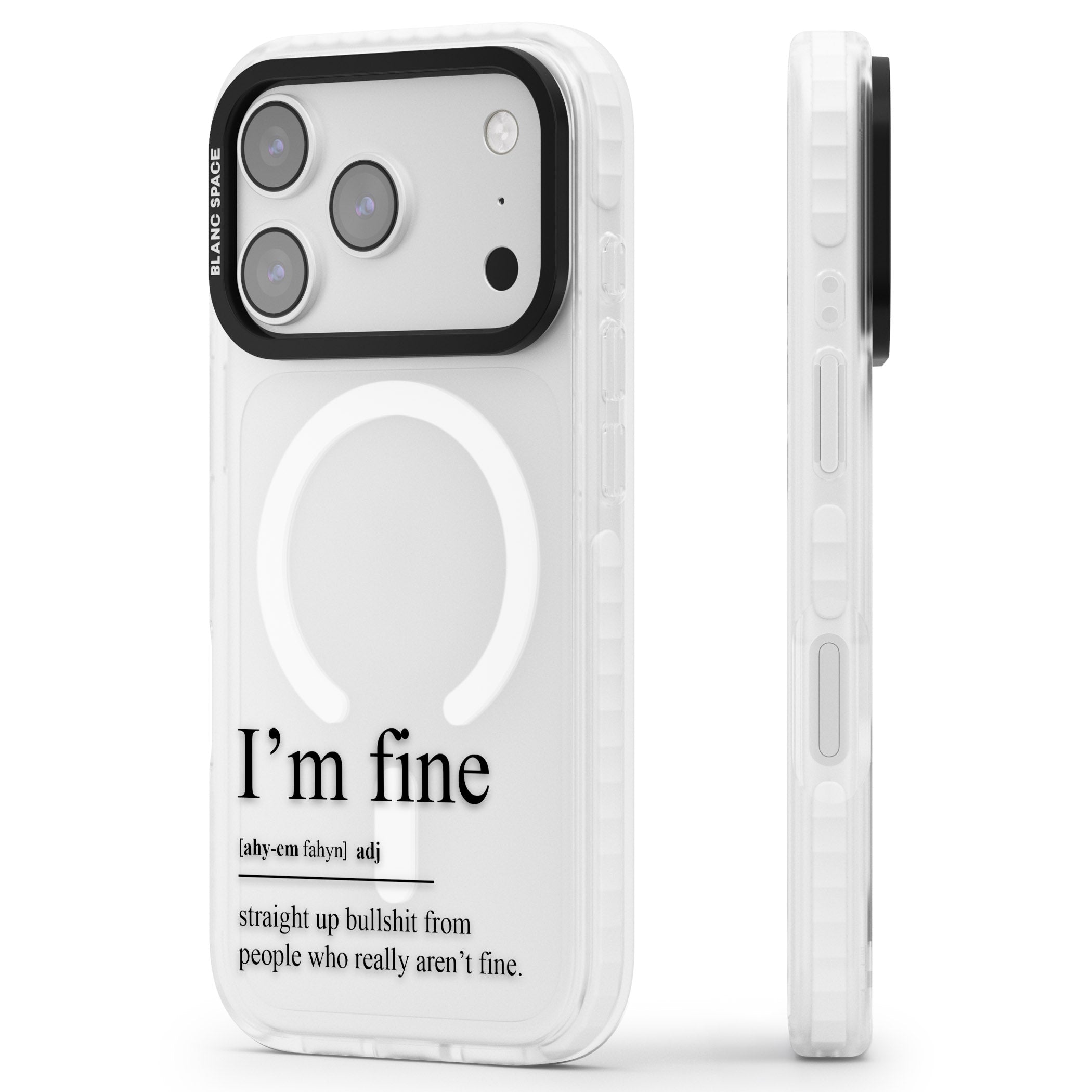 Im Fine iPhone 17 Pro Max Impact Pro Clear Phone Case Side Profile