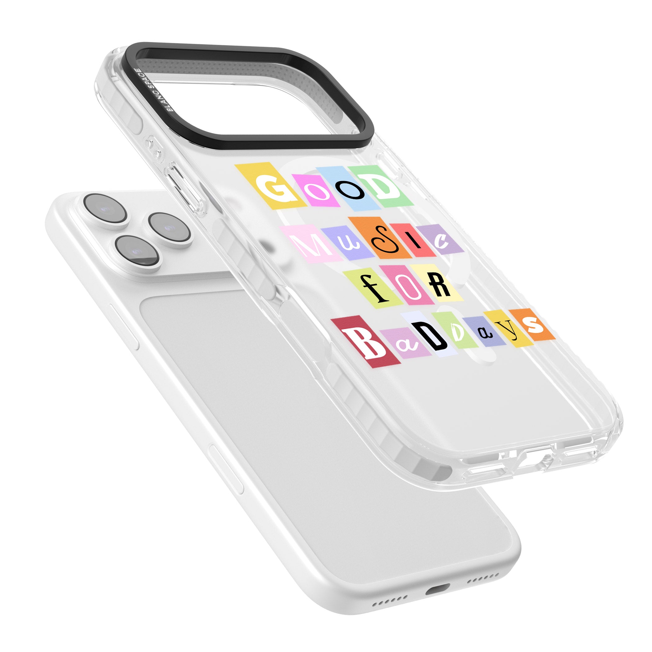 Good Music For Bad Days iPhone 17 Pro Max Impact Pro Clear Phone Case Colours