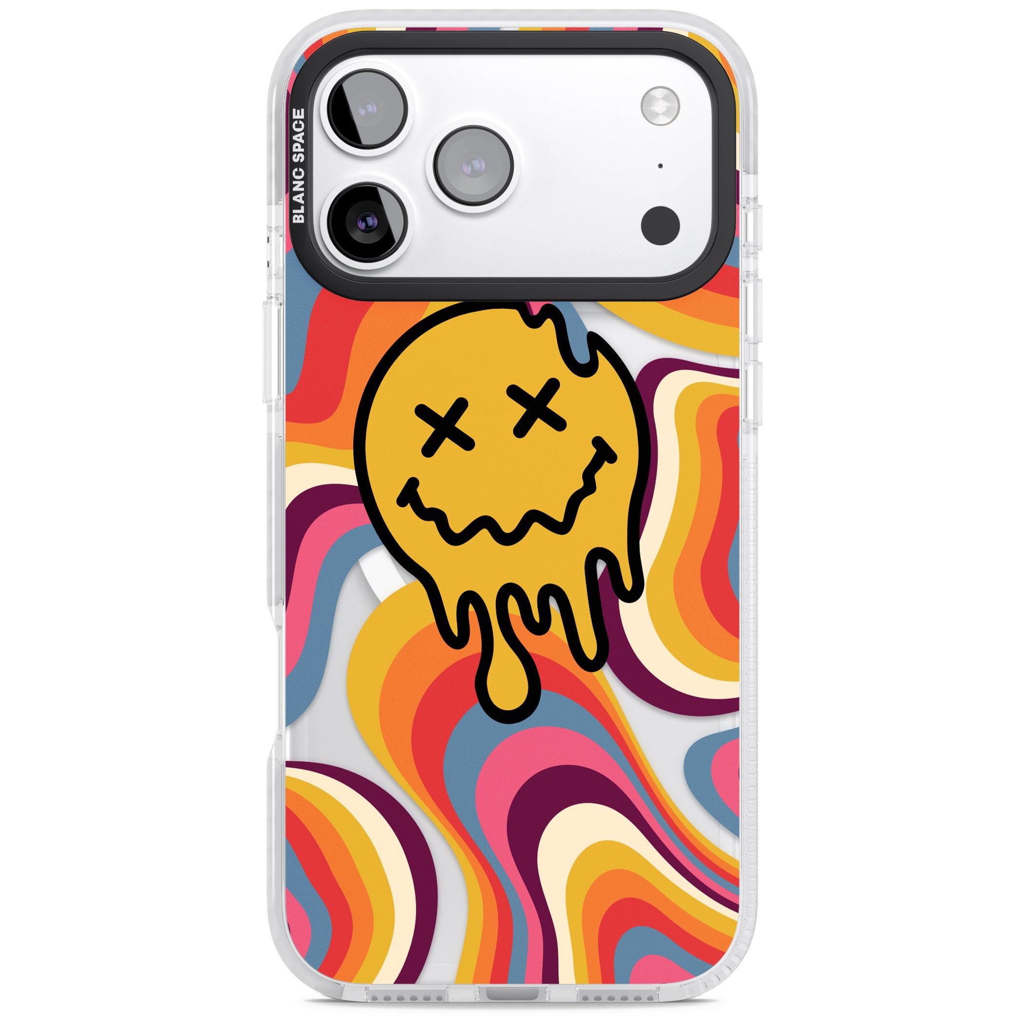 Trippy Face Melt iPhone 17 Pro Impact Pro Clear Phone Case