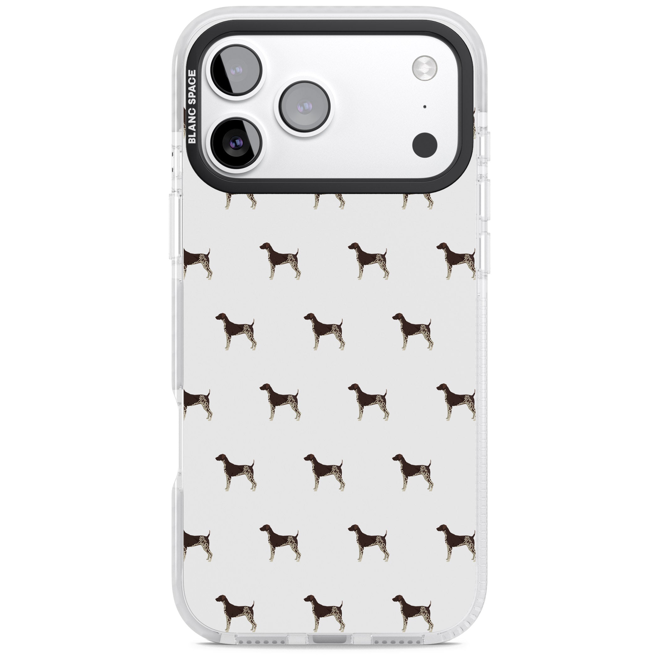 German Shorthaired Pointer Pattern iPhone 17 Pro Max Impact Pro Clear Phone Case