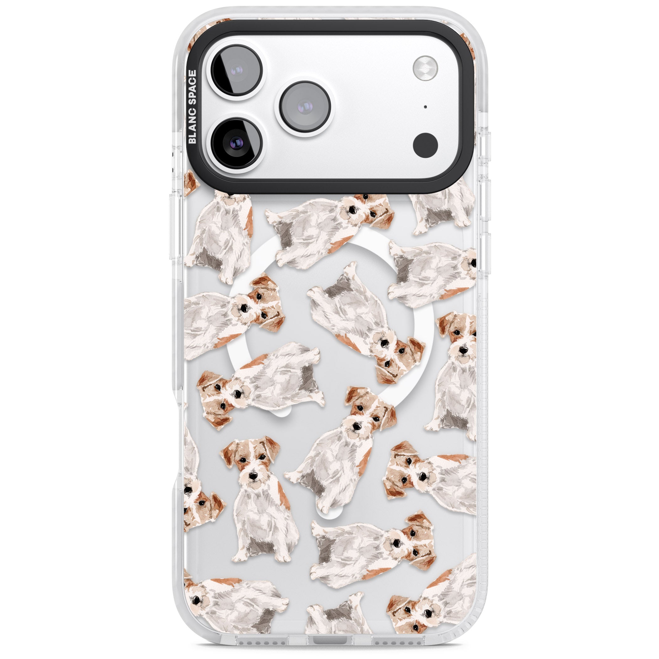 Whimsical Wirehaired Jack Russell iPhone 17 Pro Max Impact Pro Clear Phone Case