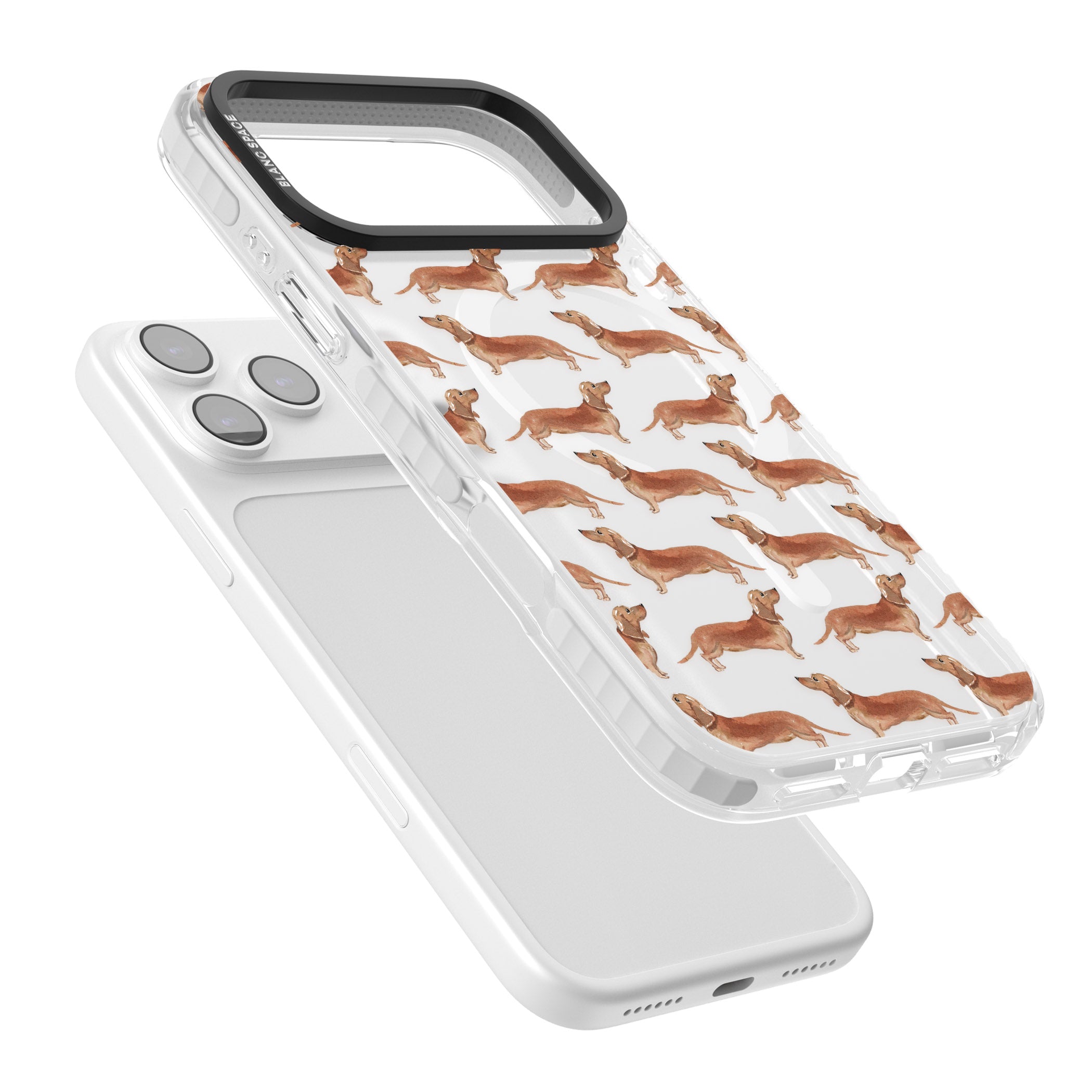 Dachshund Watercolor Dog Pattern iPhone 17 Pro Max Impact Pro Clear Phone Case Colours