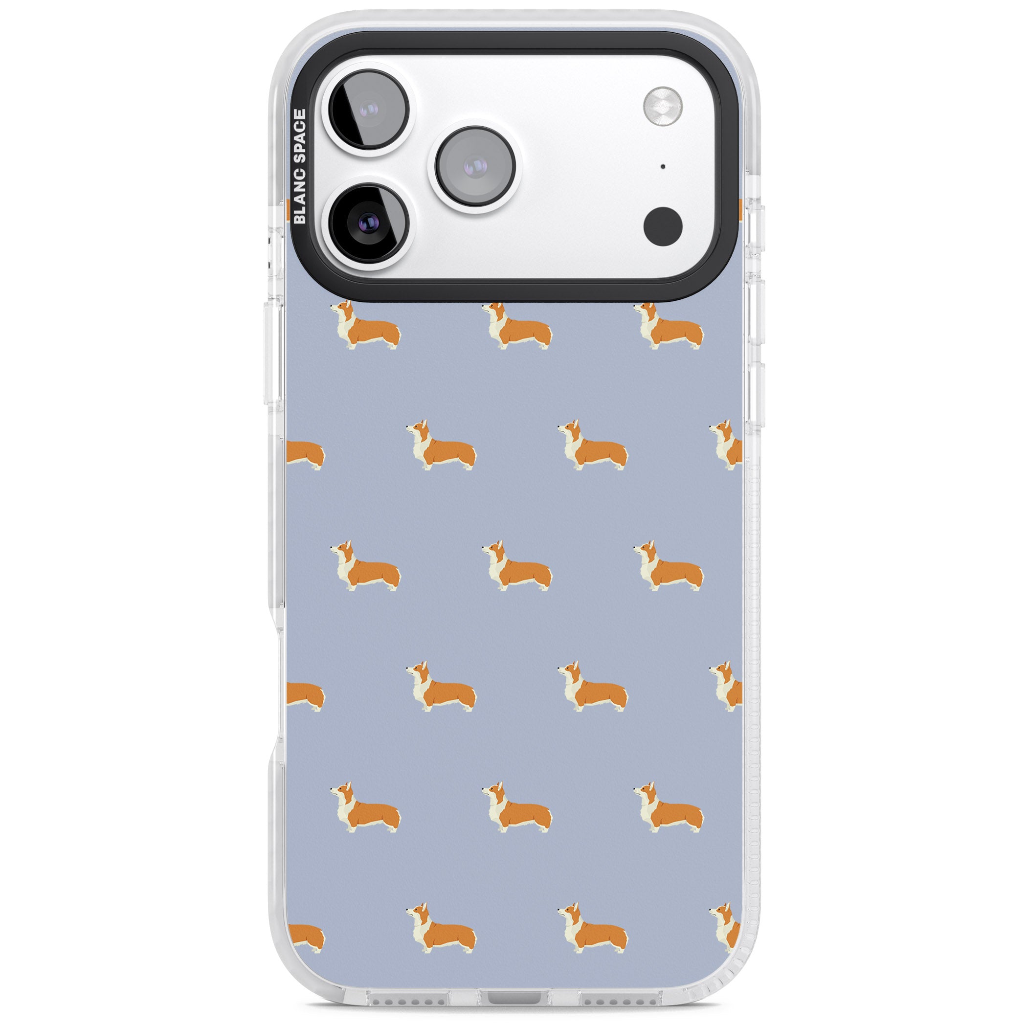 Corgi Pattern iPhone 17 Pro Max Impact Pro Clear Phone Case
