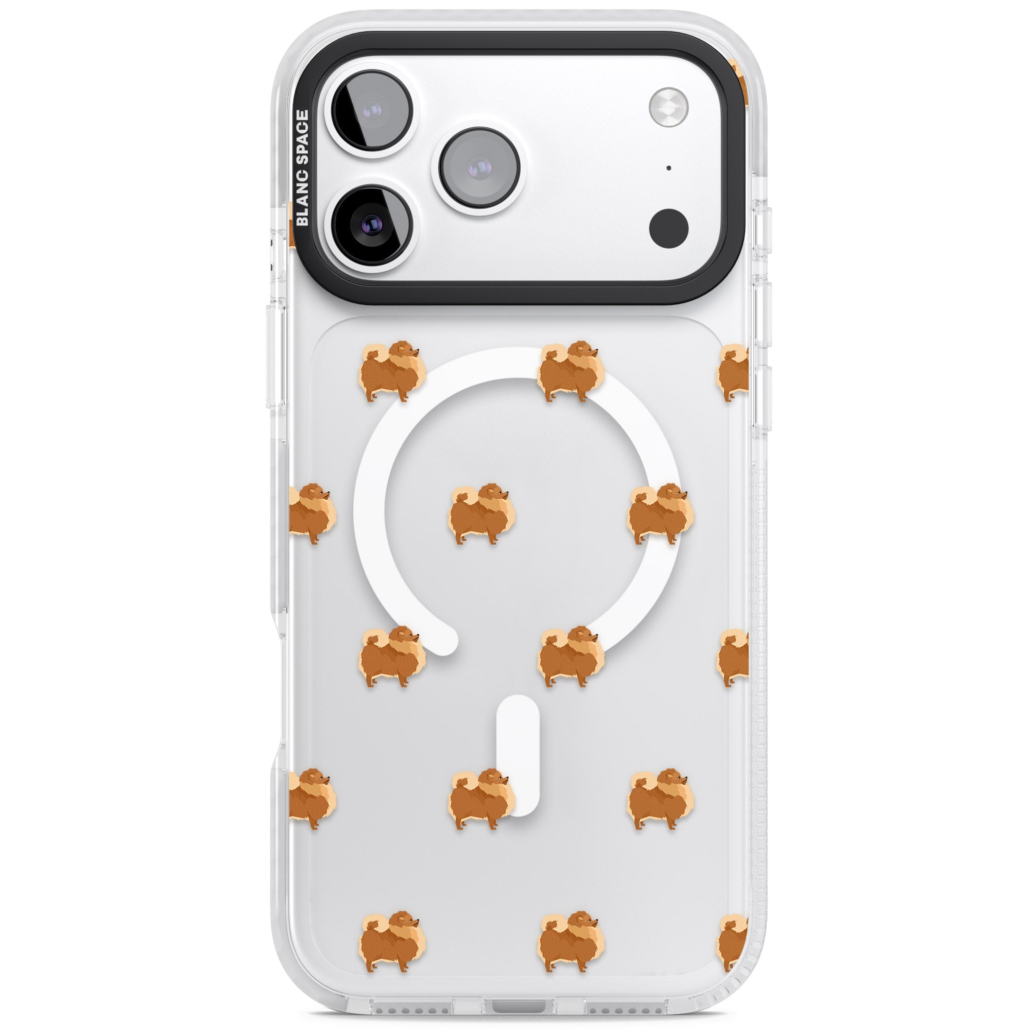 Pomeranian Delight iPhone 17 Pro Max Impact Pro Clear Phone Case