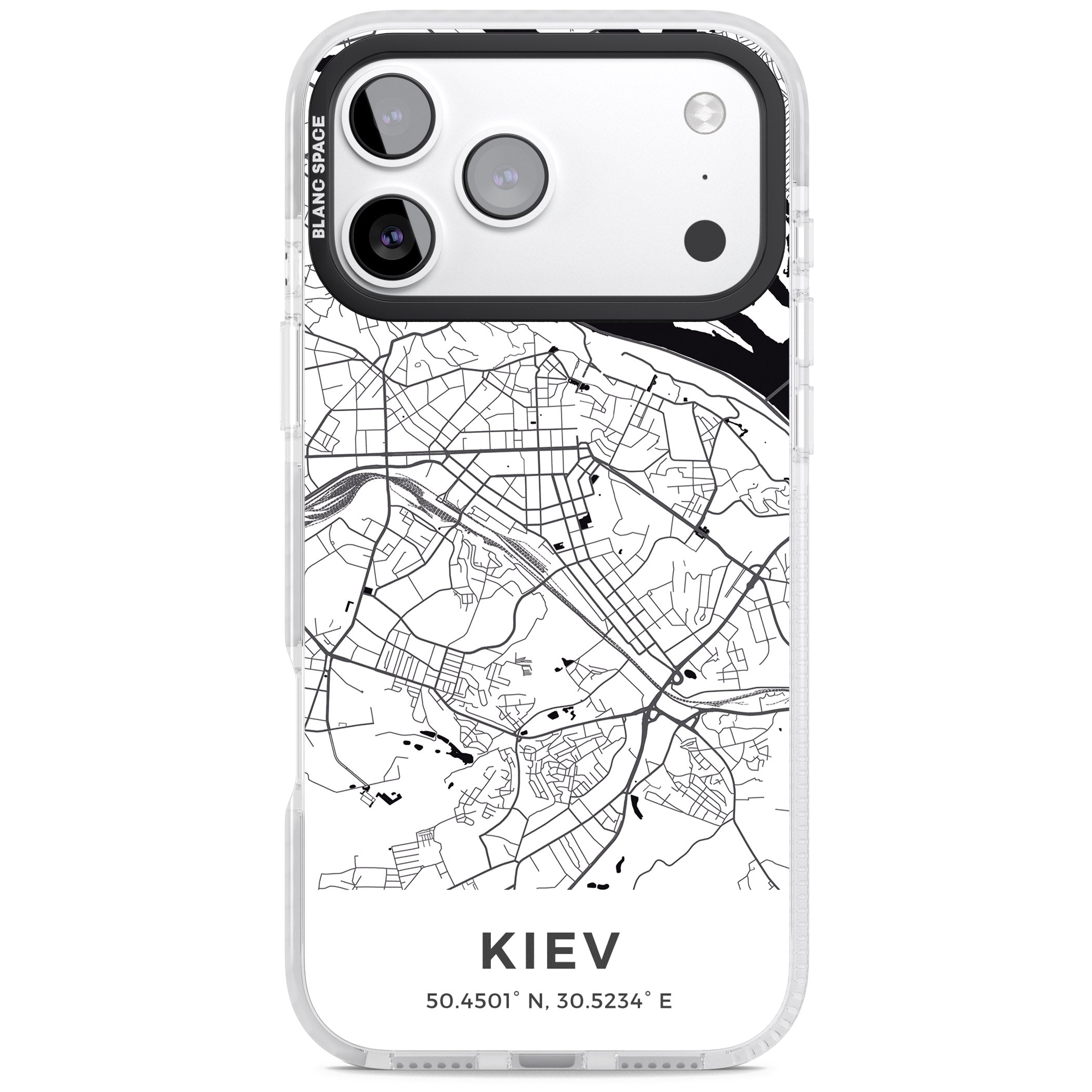 Kiev Map iPhone 17 Pro Impact Pro Clear Phone Case