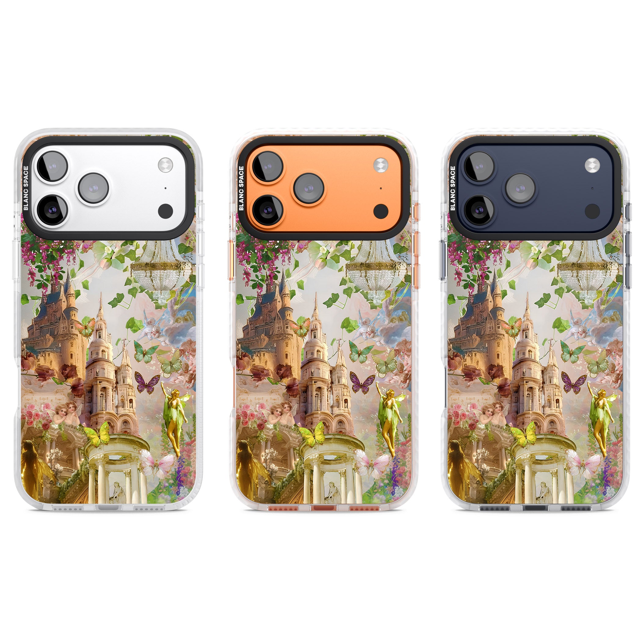Fairies & Castles Collage iPhone 17 Pro Impact Pro Clear Phone Case APT Impact Protection