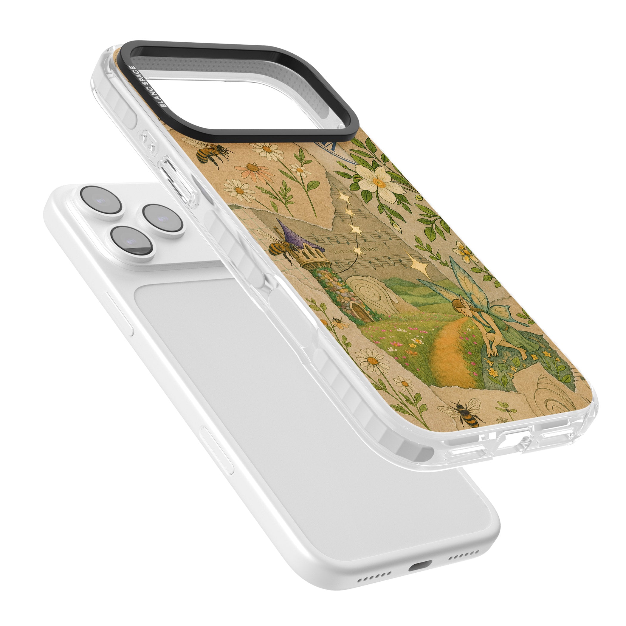 Floral Fairy Collage iPhone 17 Pro Impact Pro Clear Phone Case Colours