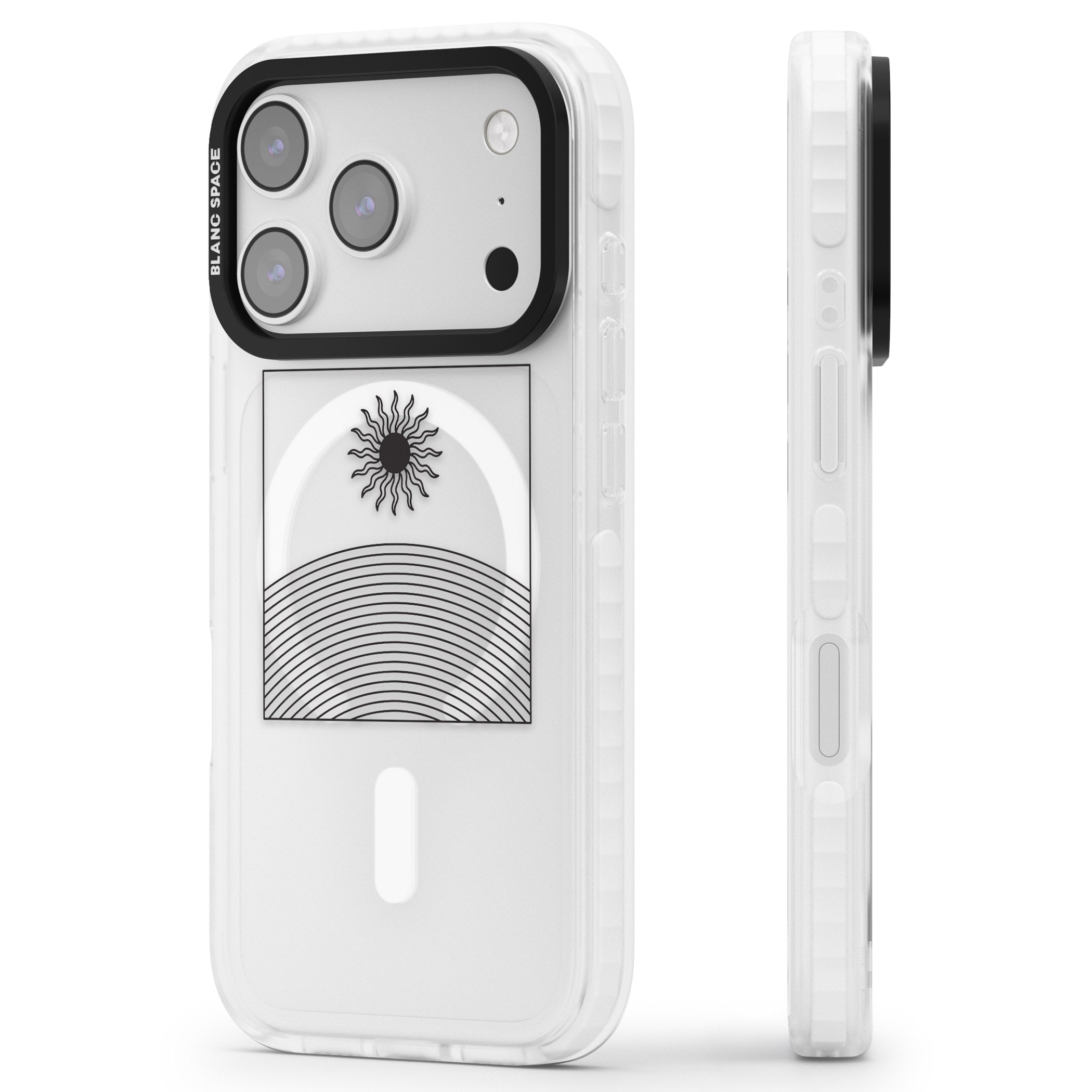 Cosmic Radiance iPhone 17 Pro Impact Pro Clear Phone Case Side Profile