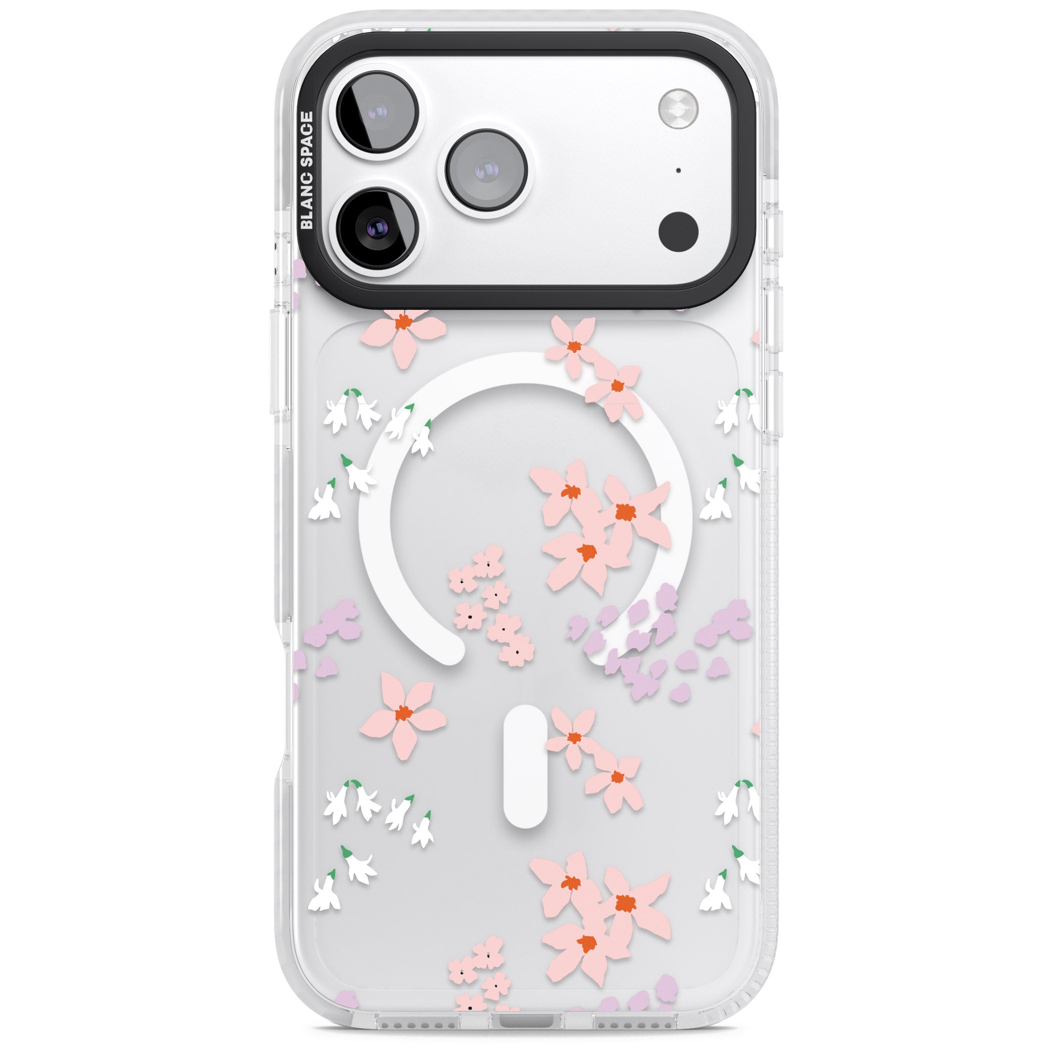 Pink & Purple Flower Mix iPhone 17 Pro Max Impact Pro Clear Phone Case