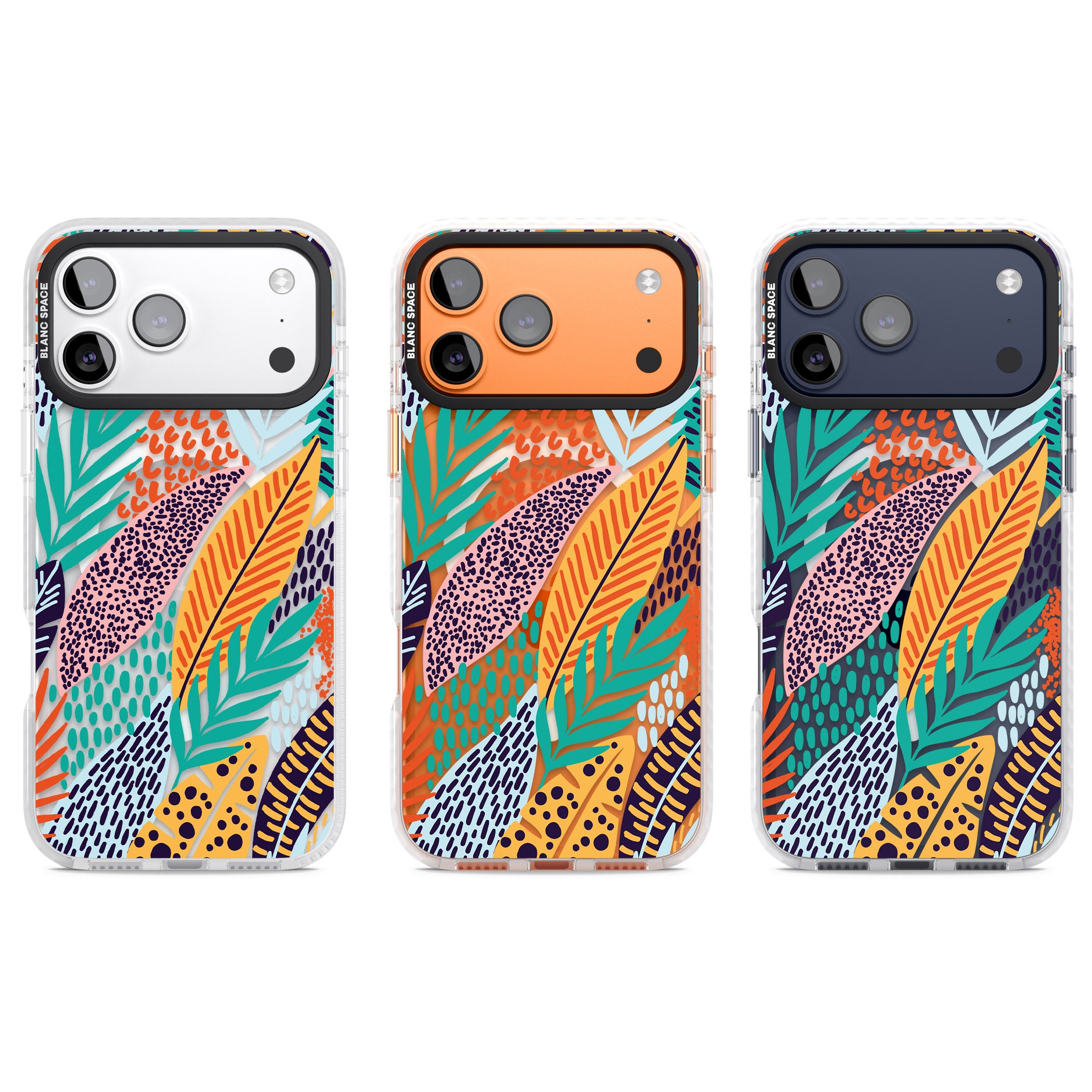 Colourful Leaves Mixture iPhone 17 Pro Impact Pro Clear Phone Case APT Impact Protection