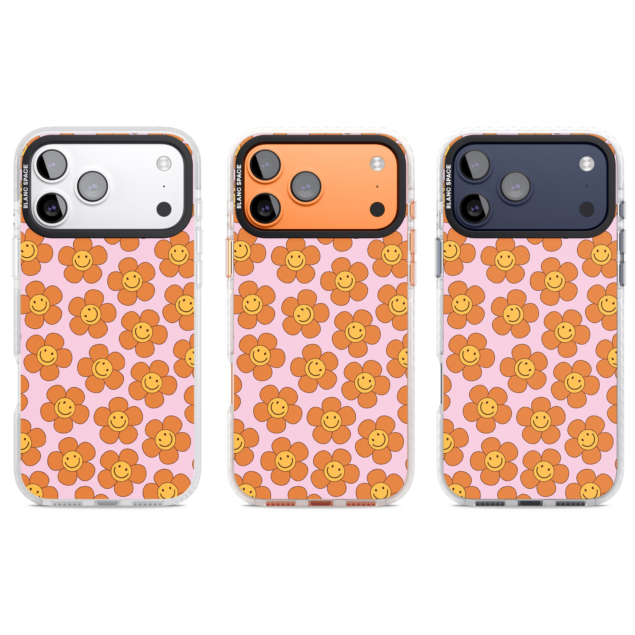 Floral Smiles iPhone 17 Pro Impact Pro Clear Phone Case APT Impact Protection