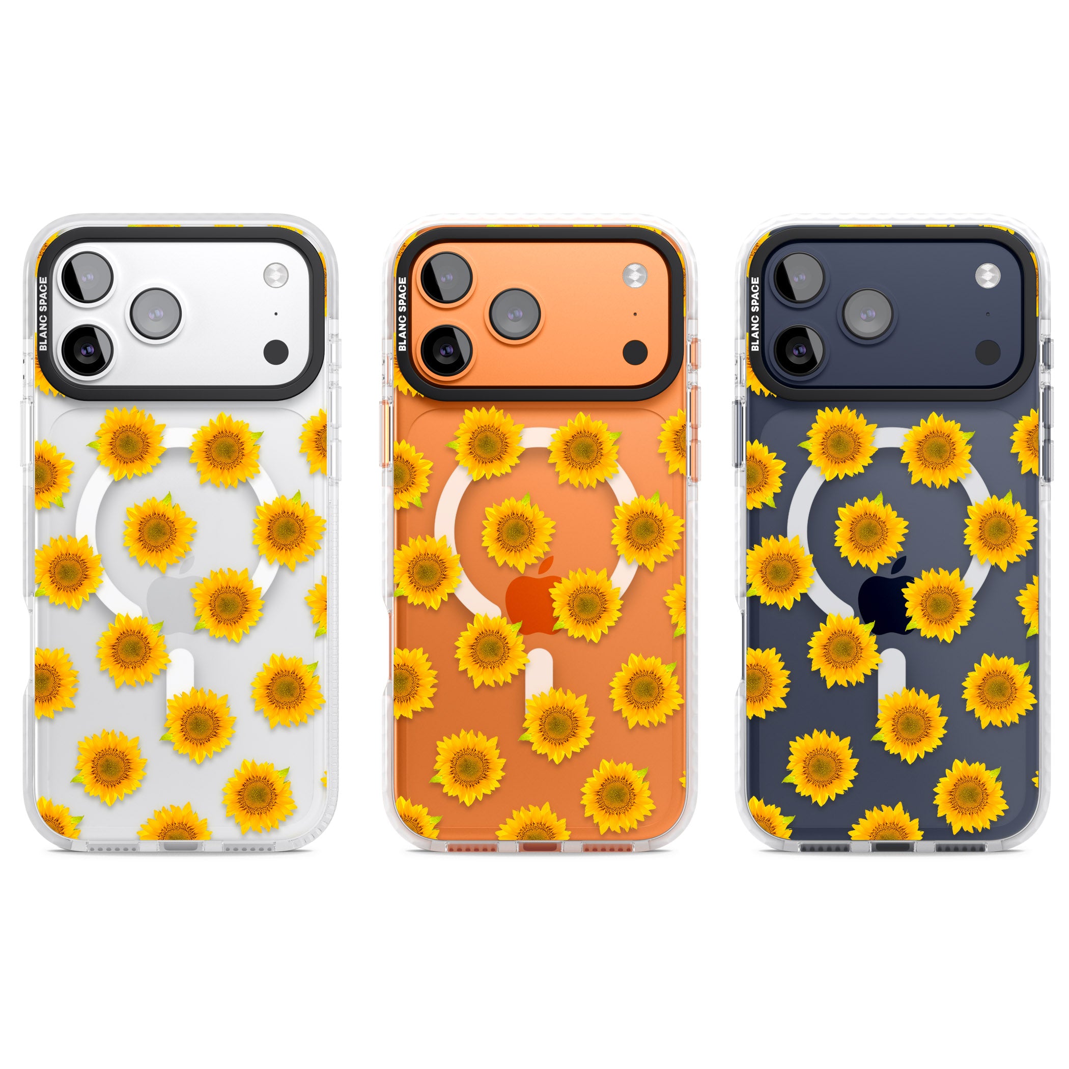 Sunflower Flourish iPhone 17 Pro Impact Pro Clear Phone Case APT Impact Protection