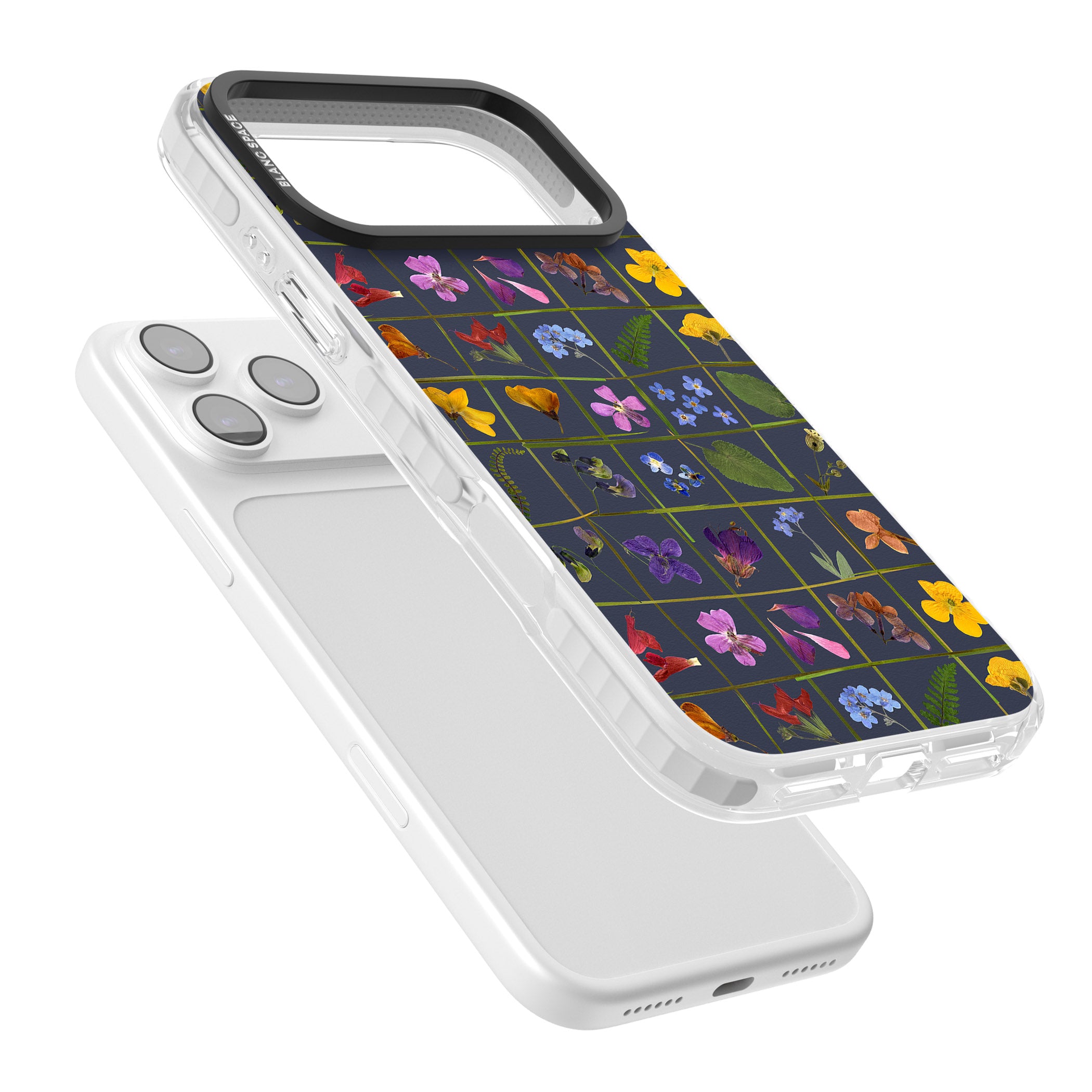 Wildflower Grid iPhone 17 Pro Impact Pro Clear Phone Case Colours