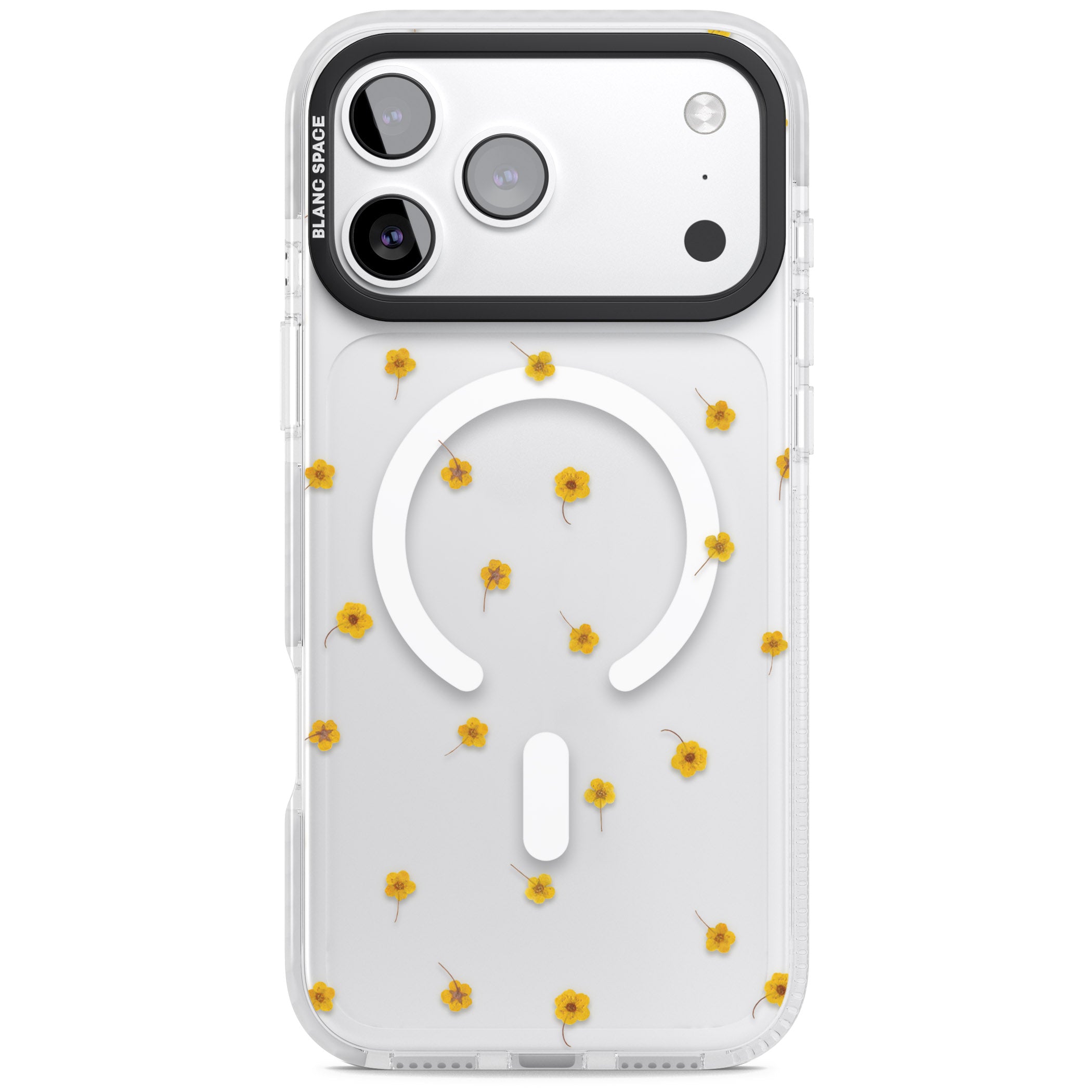 Sunny Scatter Flower iPhone 17 Pro Max Impact Pro Clear Phone Case