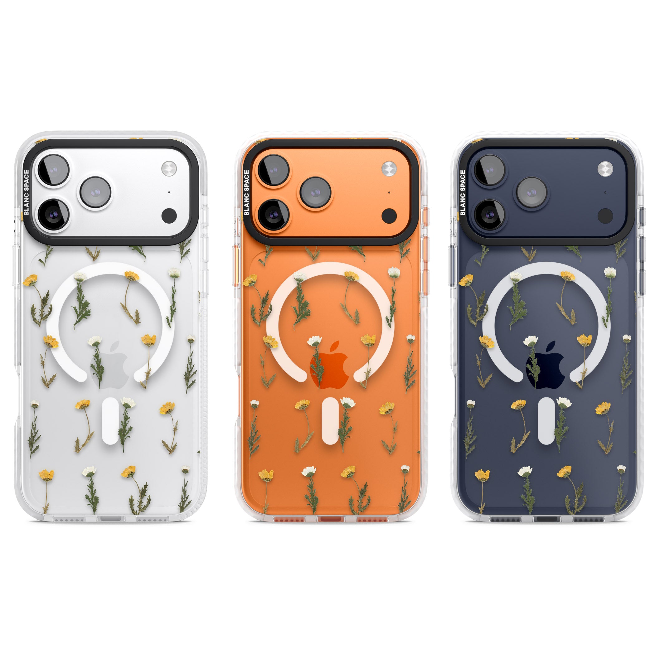 Pressed Flower iPhone 17 Pro Impact Pro Clear Phone Case APT Impact Protection