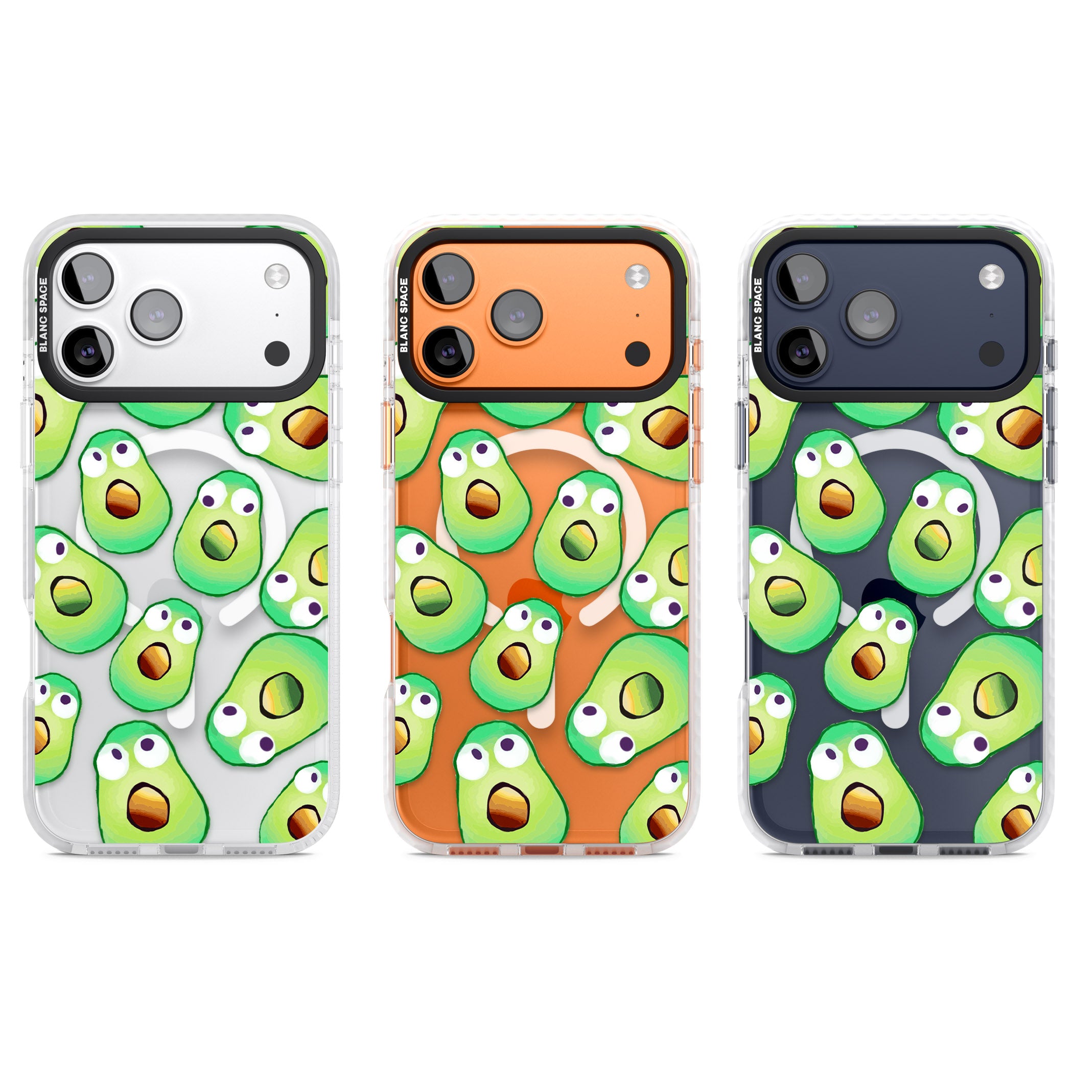 Shocked Avocados iPhone 17 Pro Impact Pro Clear Phone Case APT Impact Protection