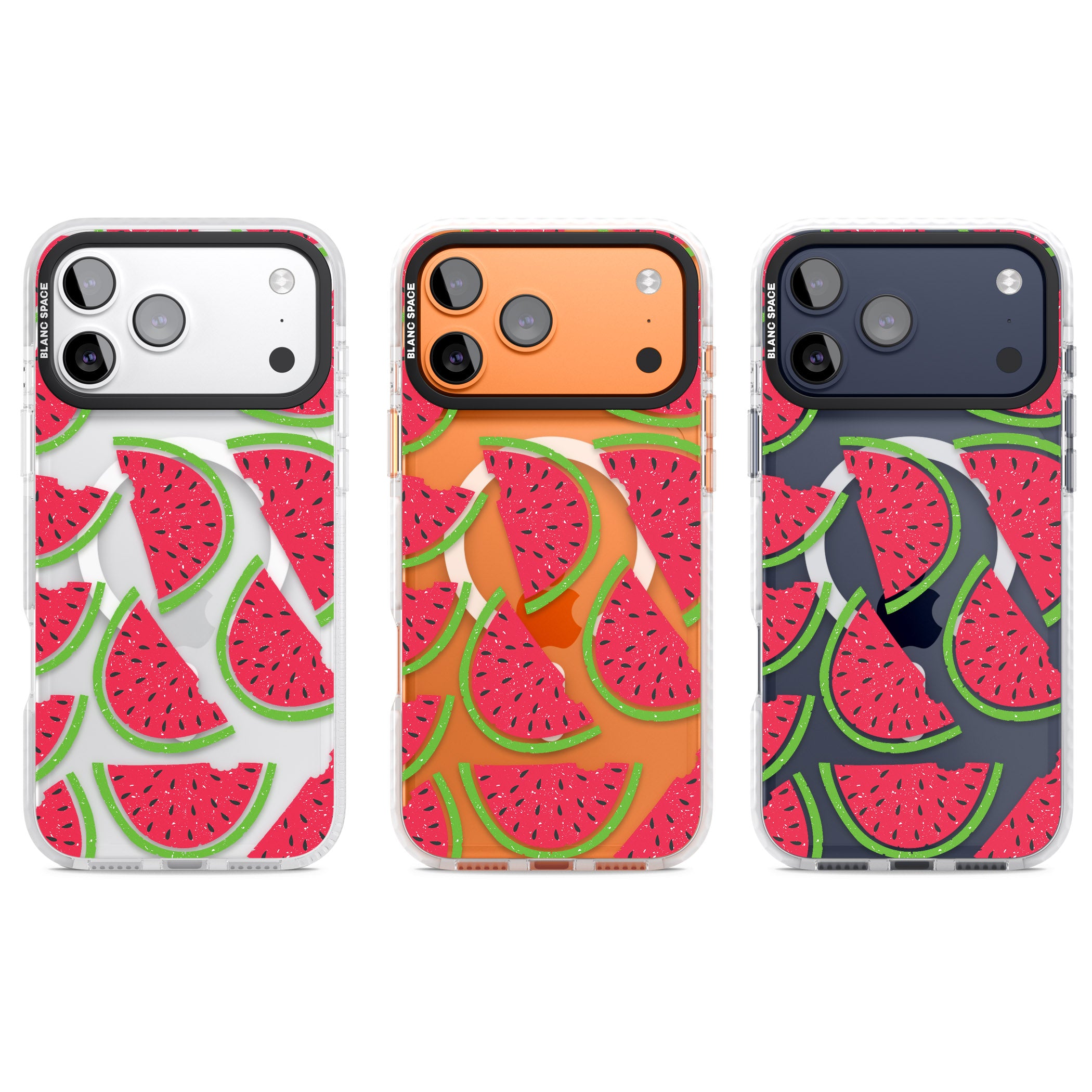 Watermelon Pattern iPhone 17 Pro Impact Pro Clear Phone Case APT Impact Protection