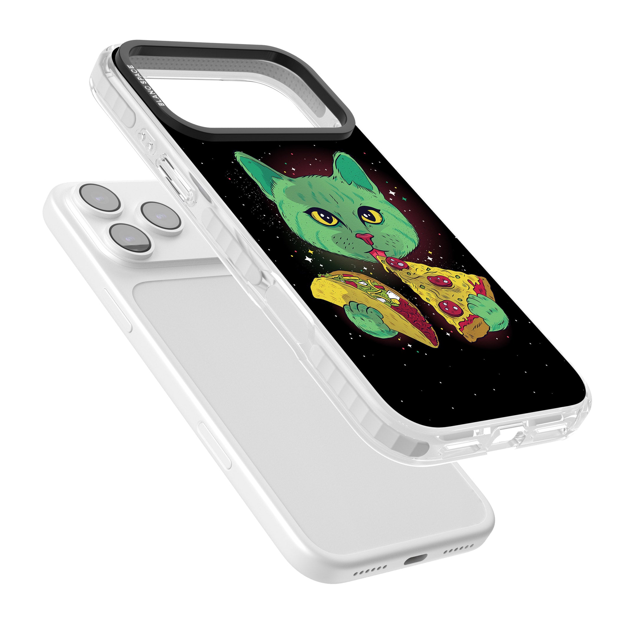 Pizza Purr iPhone 17 Pro Max Impact Pro Clear Phone Case Colours