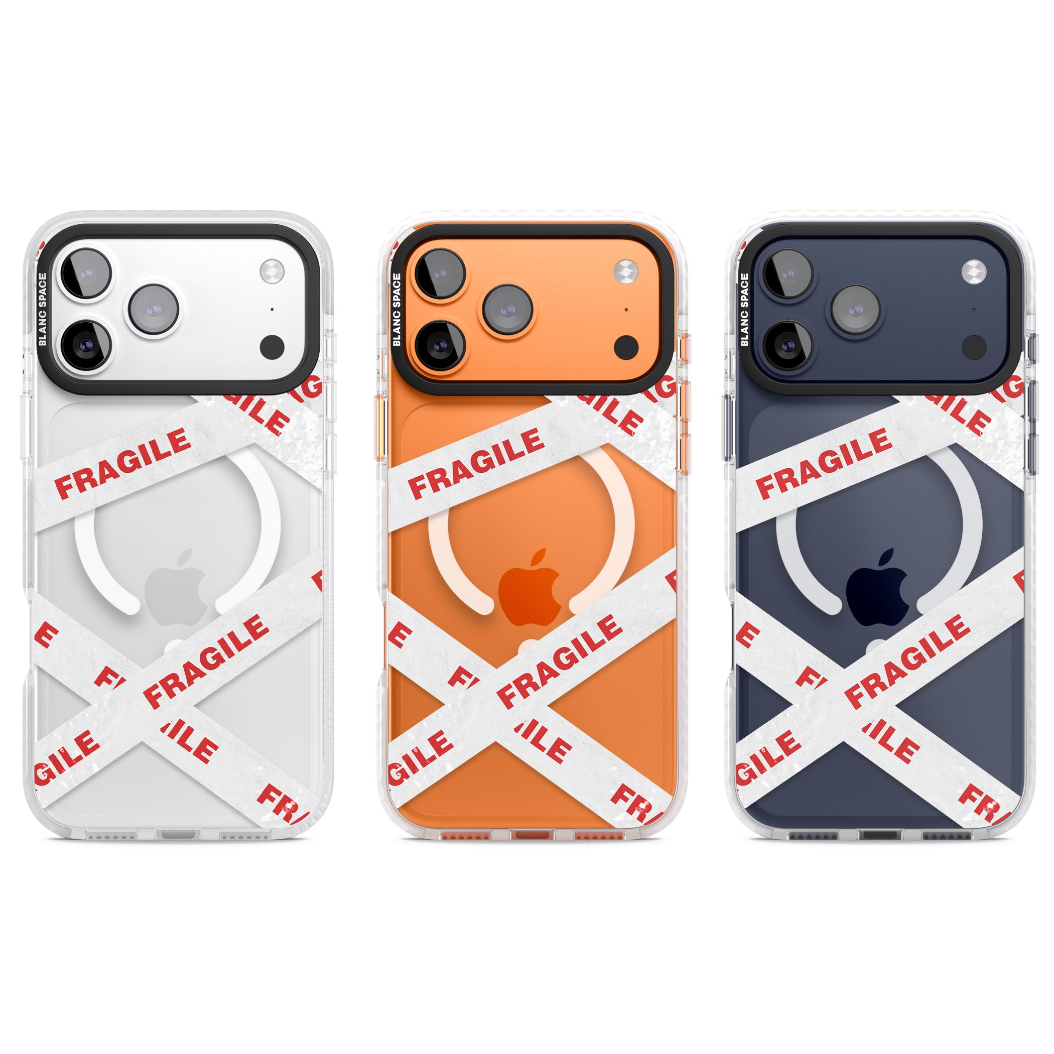 Fragile Tape iPhone 17 Pro Impact Pro Clear Phone Case APT Impact Protection