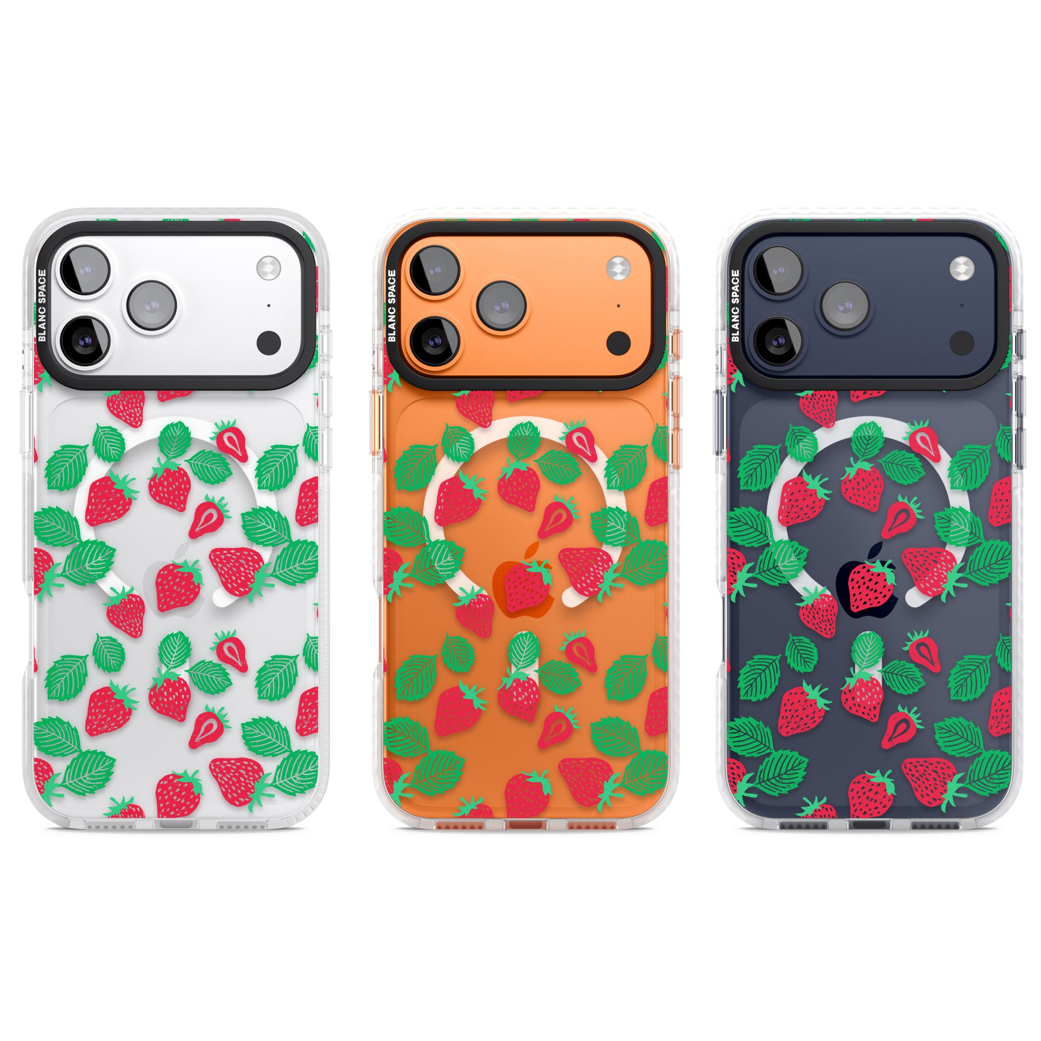 Strawberry Delight iPhone 17 Pro Impact Pro Clear Phone Case APT Impact Protection