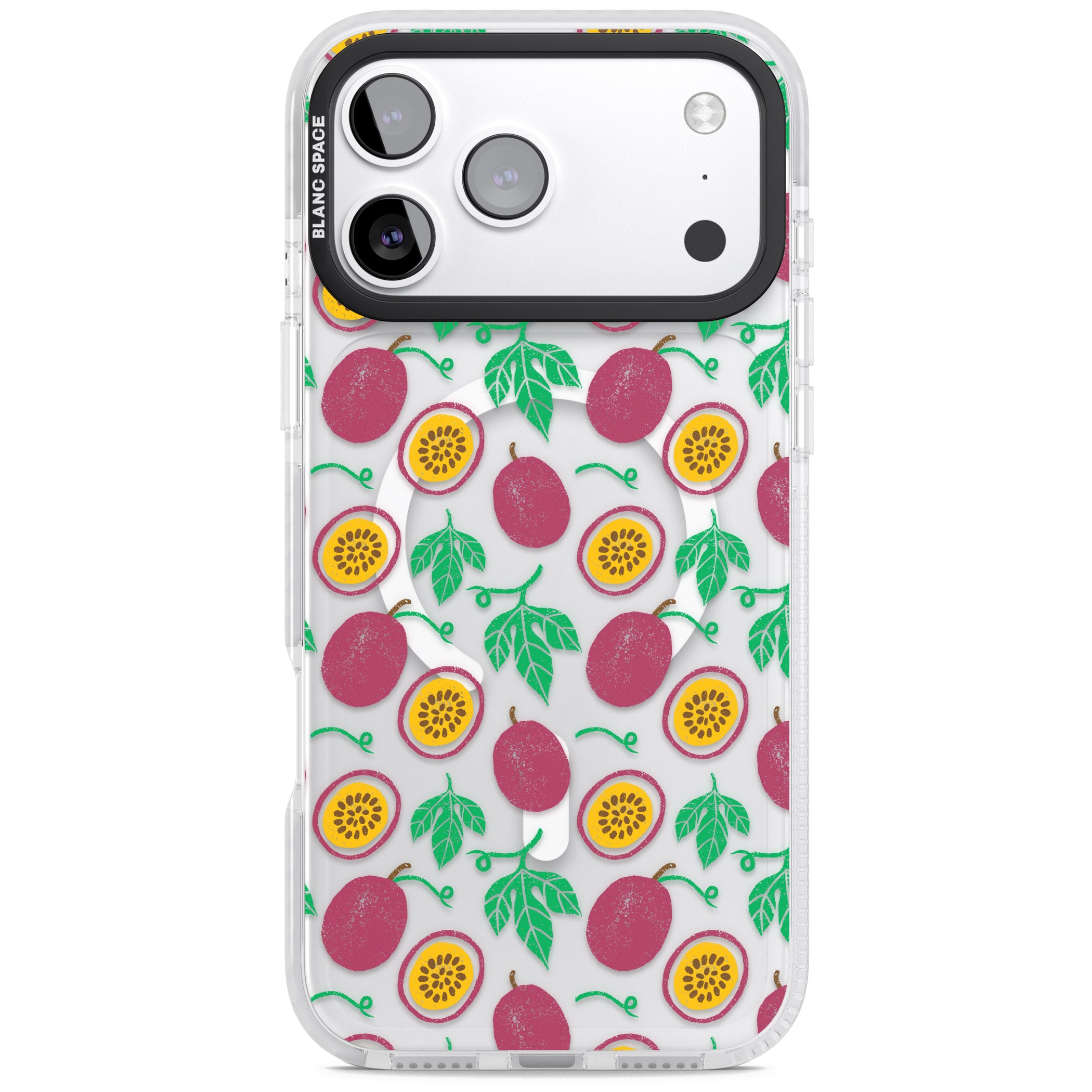 Passion Fruit Paradise iPhone 17 Pro Impact Pro Clear Phone Case
