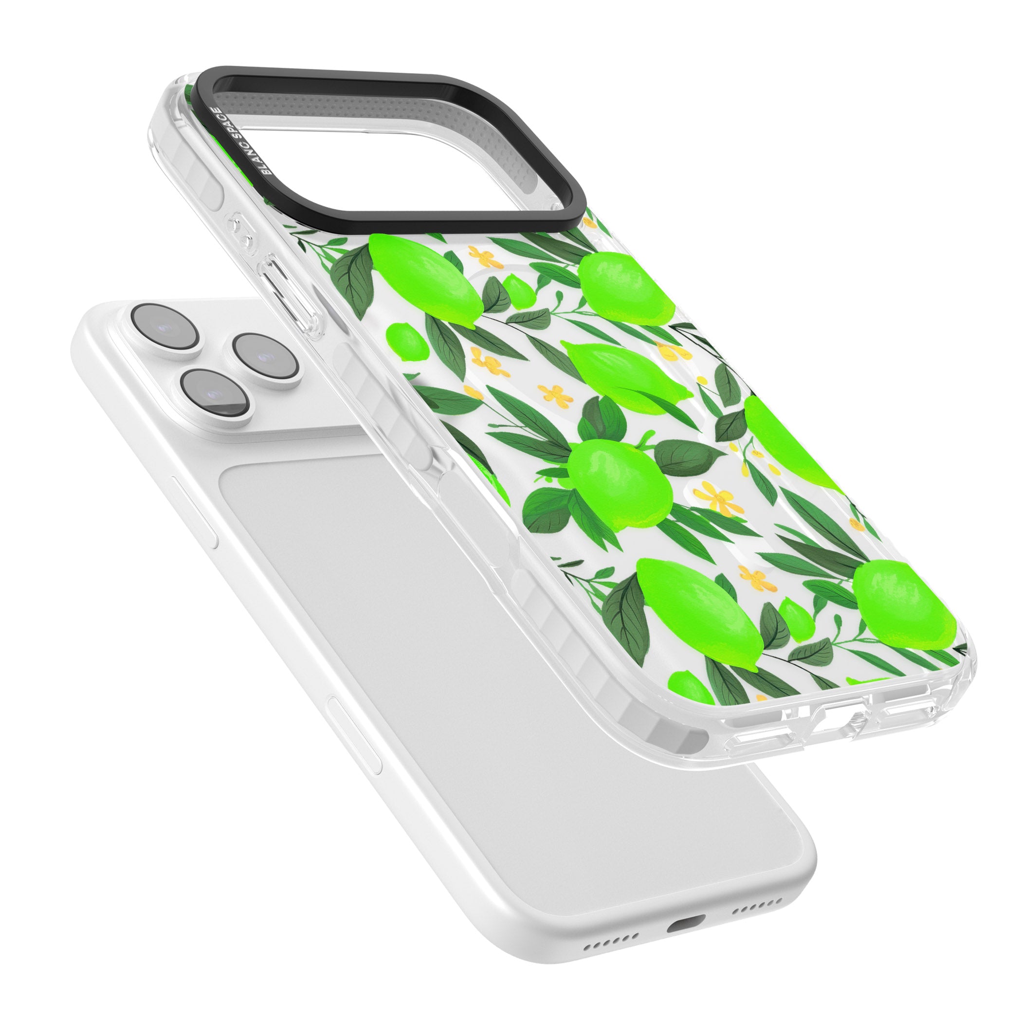 Lime Pattern iPhone 17 Pro Impact Pro Clear Phone Case Colours