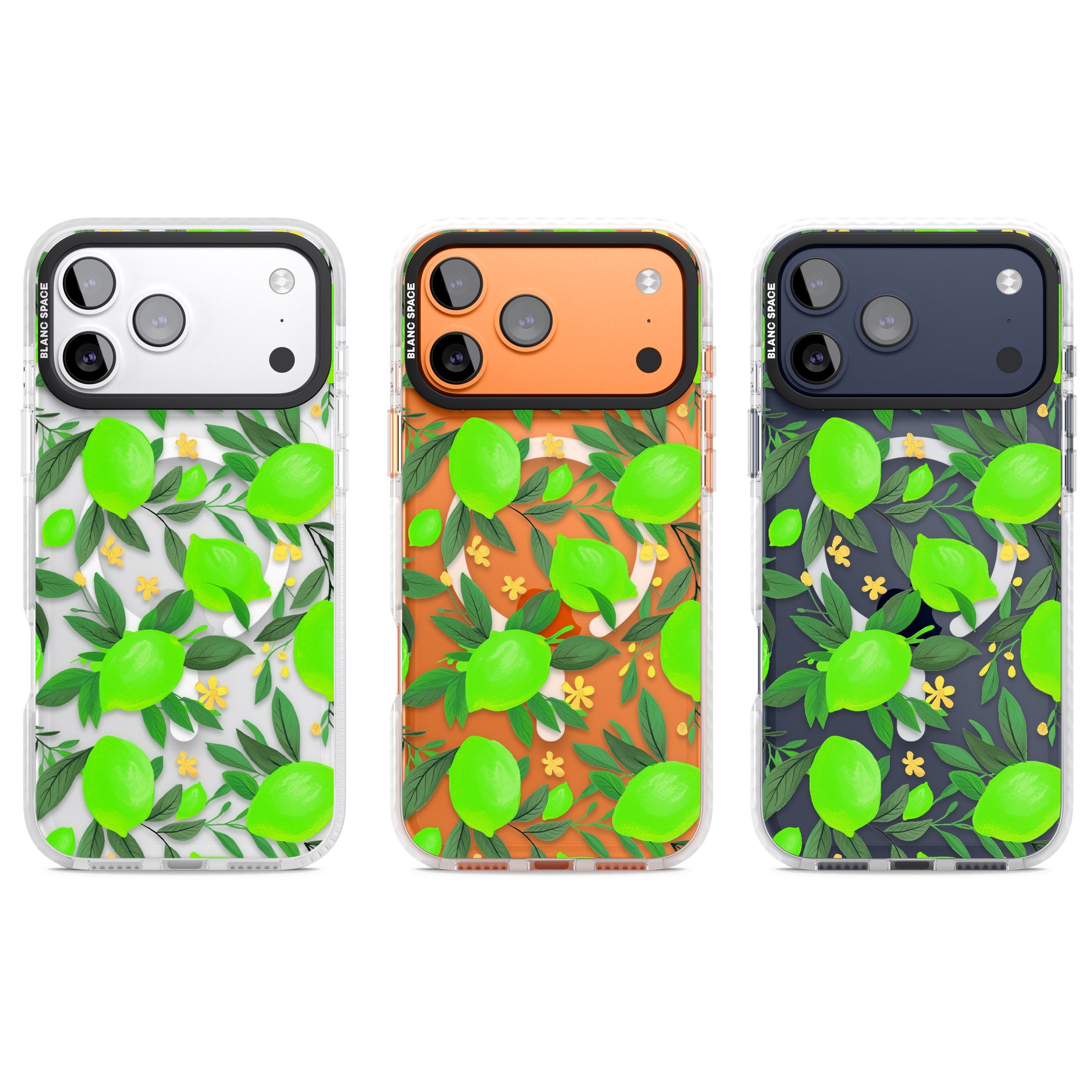 Lime Pattern iPhone 17 Pro Impact Pro Clear Phone Case APT Impact Protection