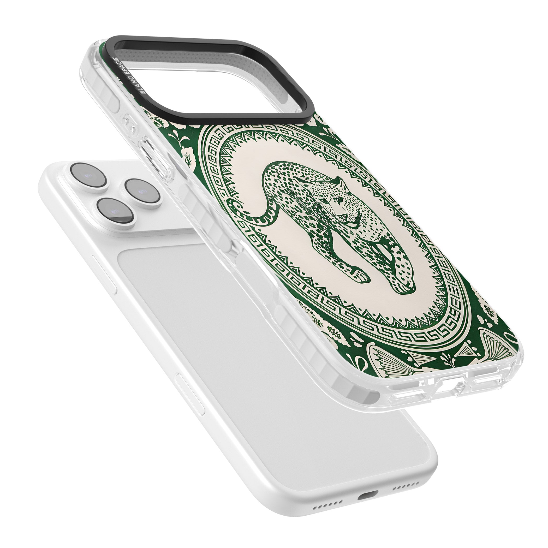 Green Leopard iPhone 17 Pro Max Impact Pro Clear Phone Case Colours