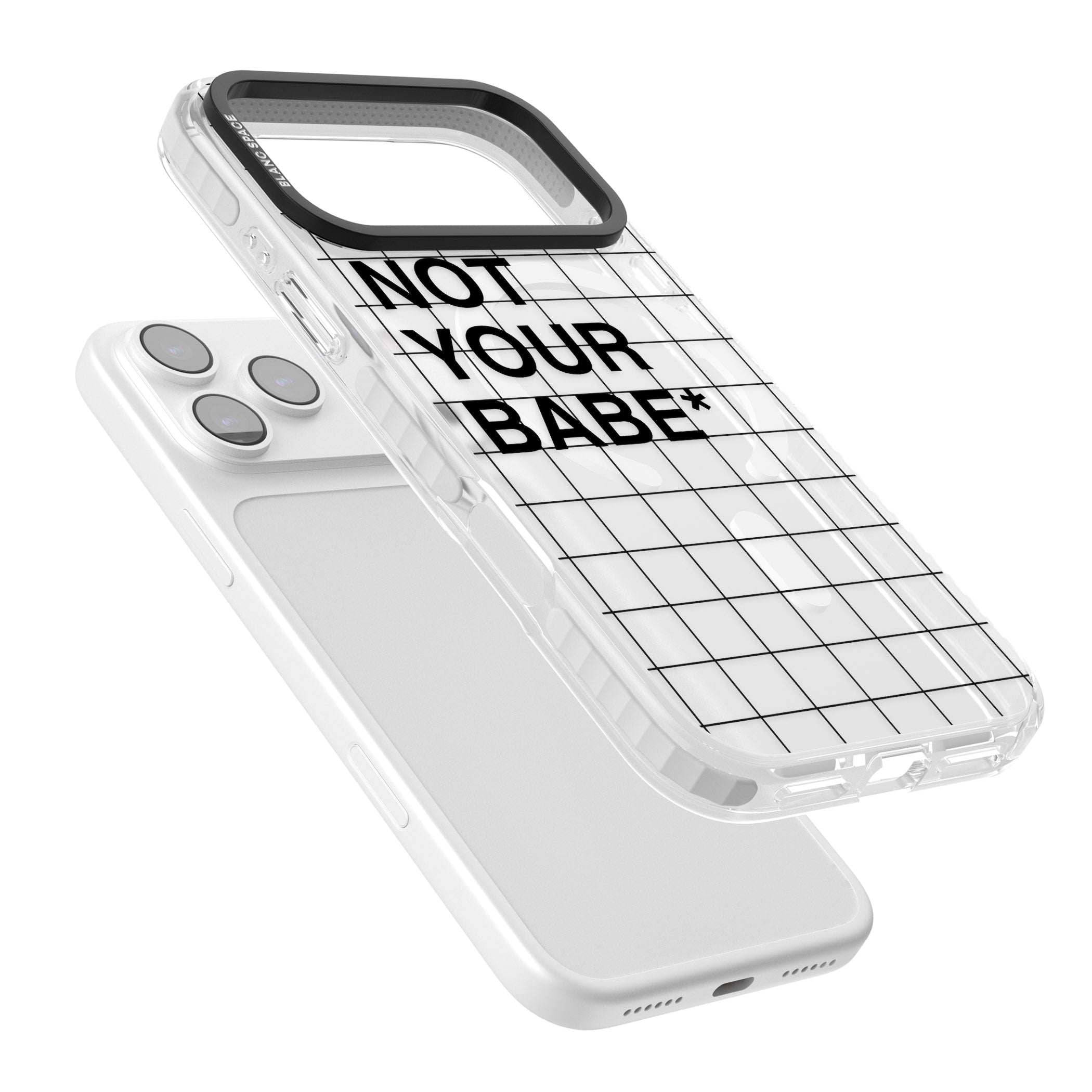 Not Your Babe iPhone 17 Pro Impact Pro Clear Phone Case Colours