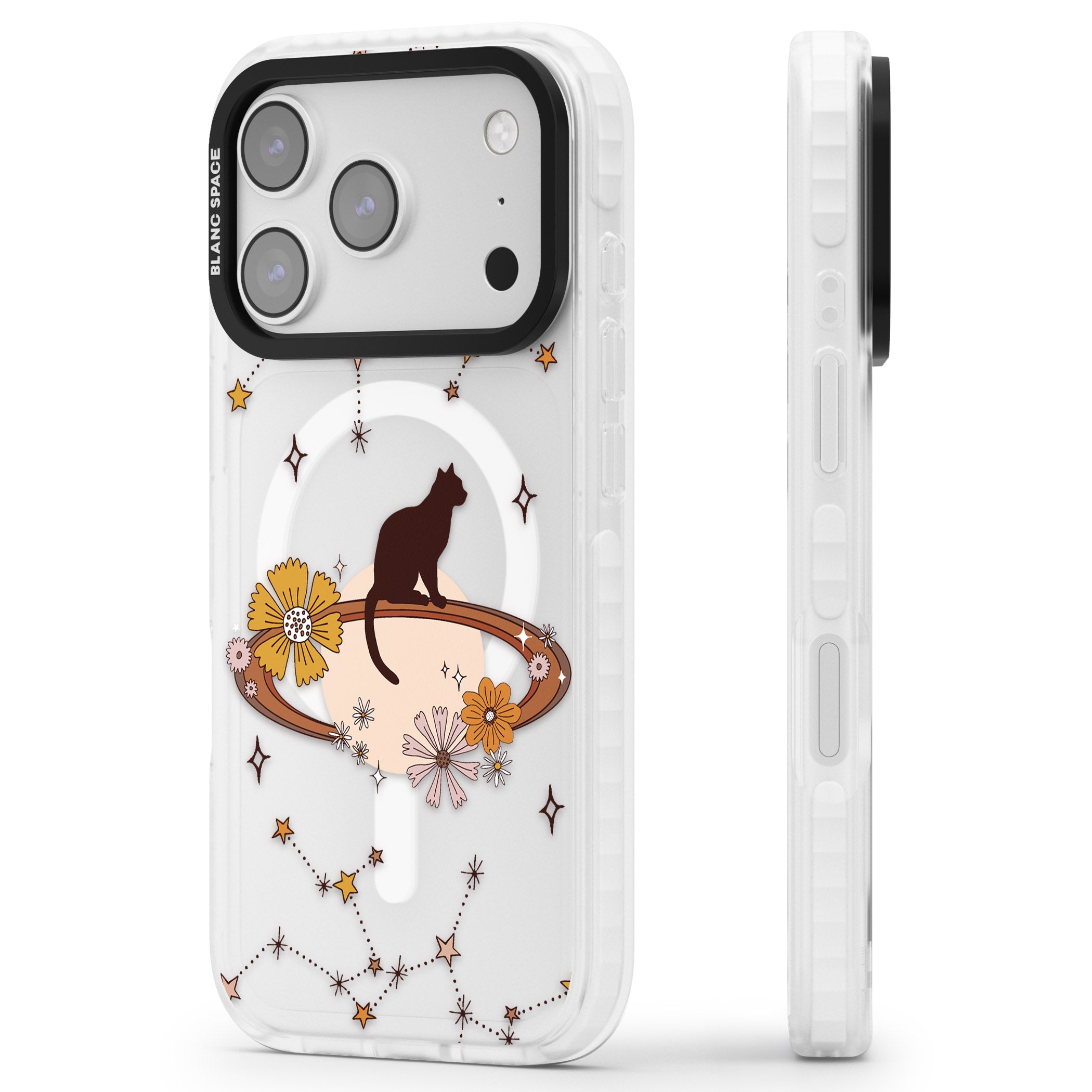 Feline Phenomenon iPhone 17 Pro Max Impact Pro Clear Phone Case Side Profile