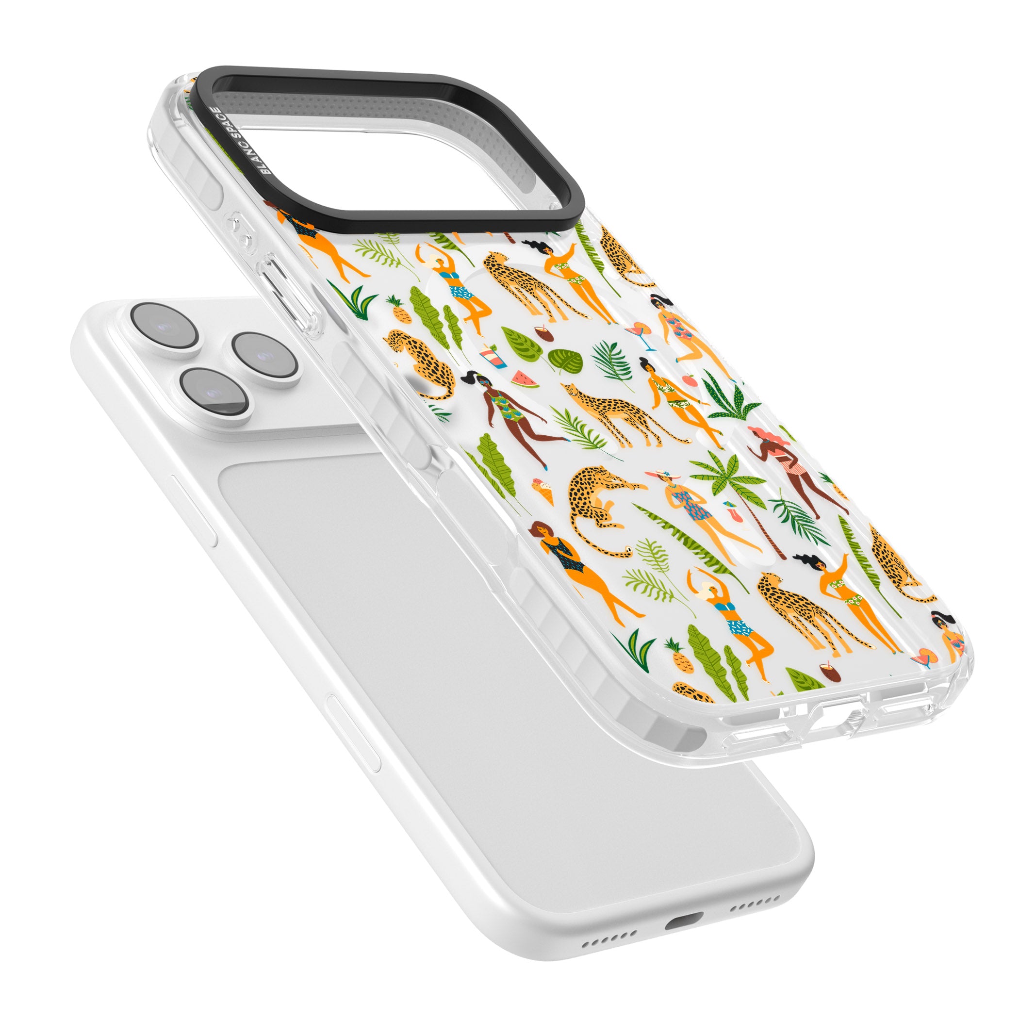Tropical Party Vibes iPhone 17 Pro Max Impact Pro Clear Phone Case Colours