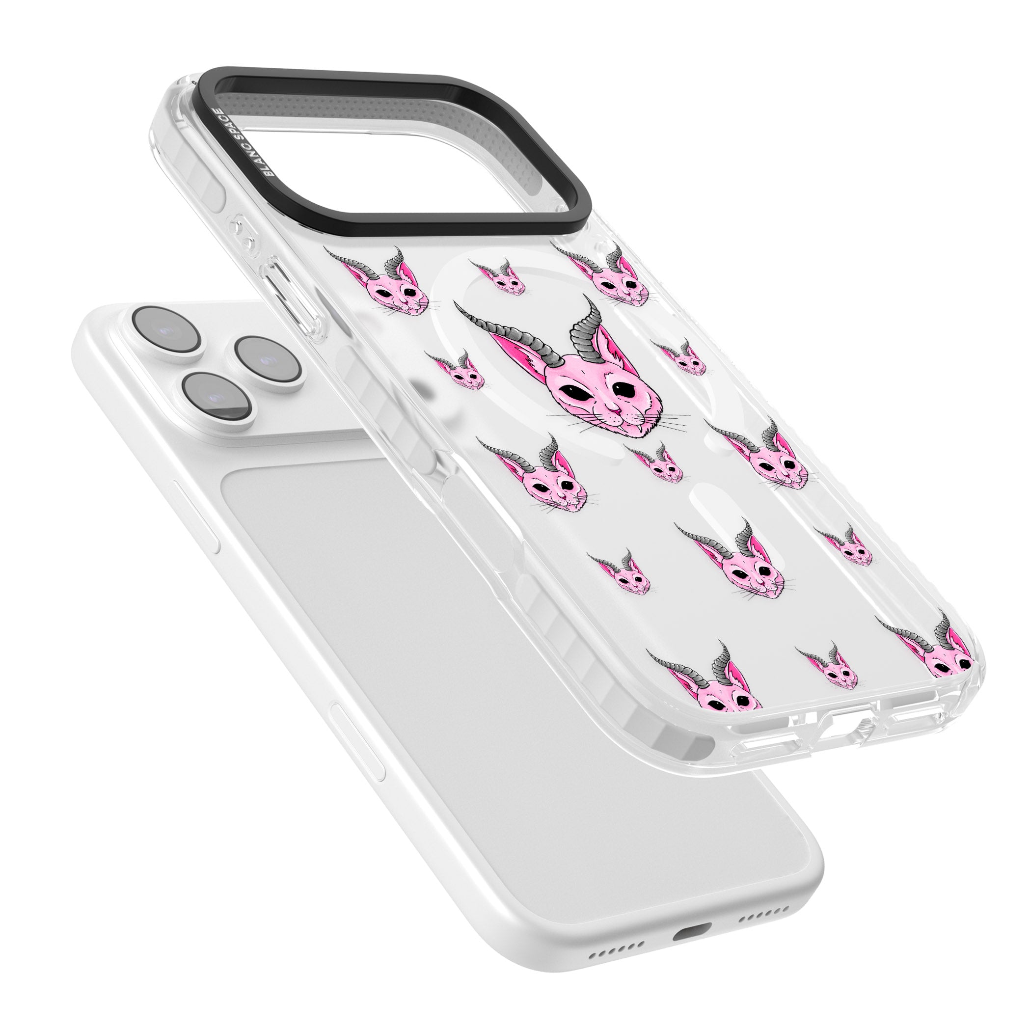 Demon Cat Pattern iPhone 17 Pro Max Impact Pro Clear Phone Case Colours