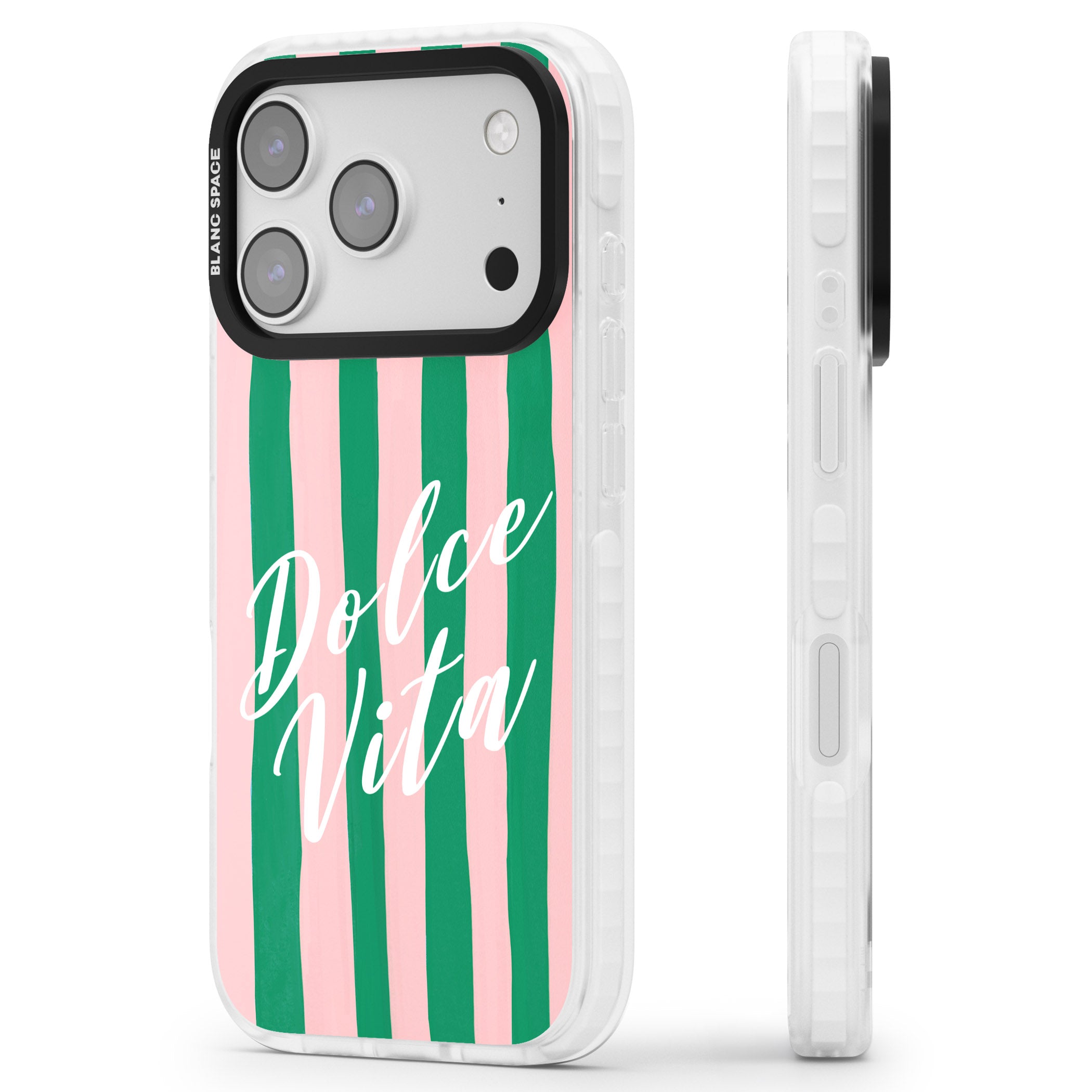 Dolce Vita iPhone 17 Pro Impact Pro Clear Phone Case Side Profile
