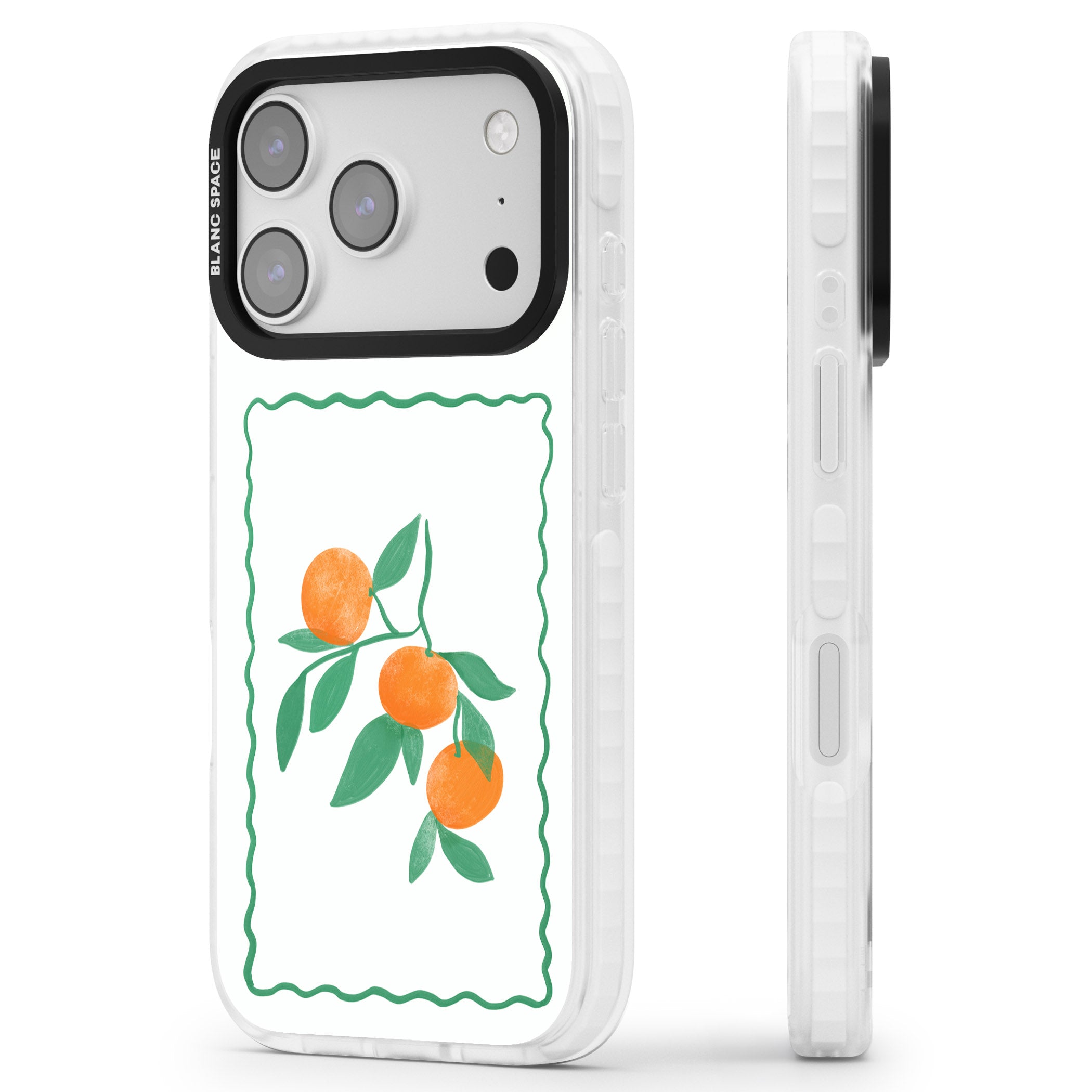 Italian Oranges iPhone 17 Pro Max Impact Pro Clear Phone Case Side Profile