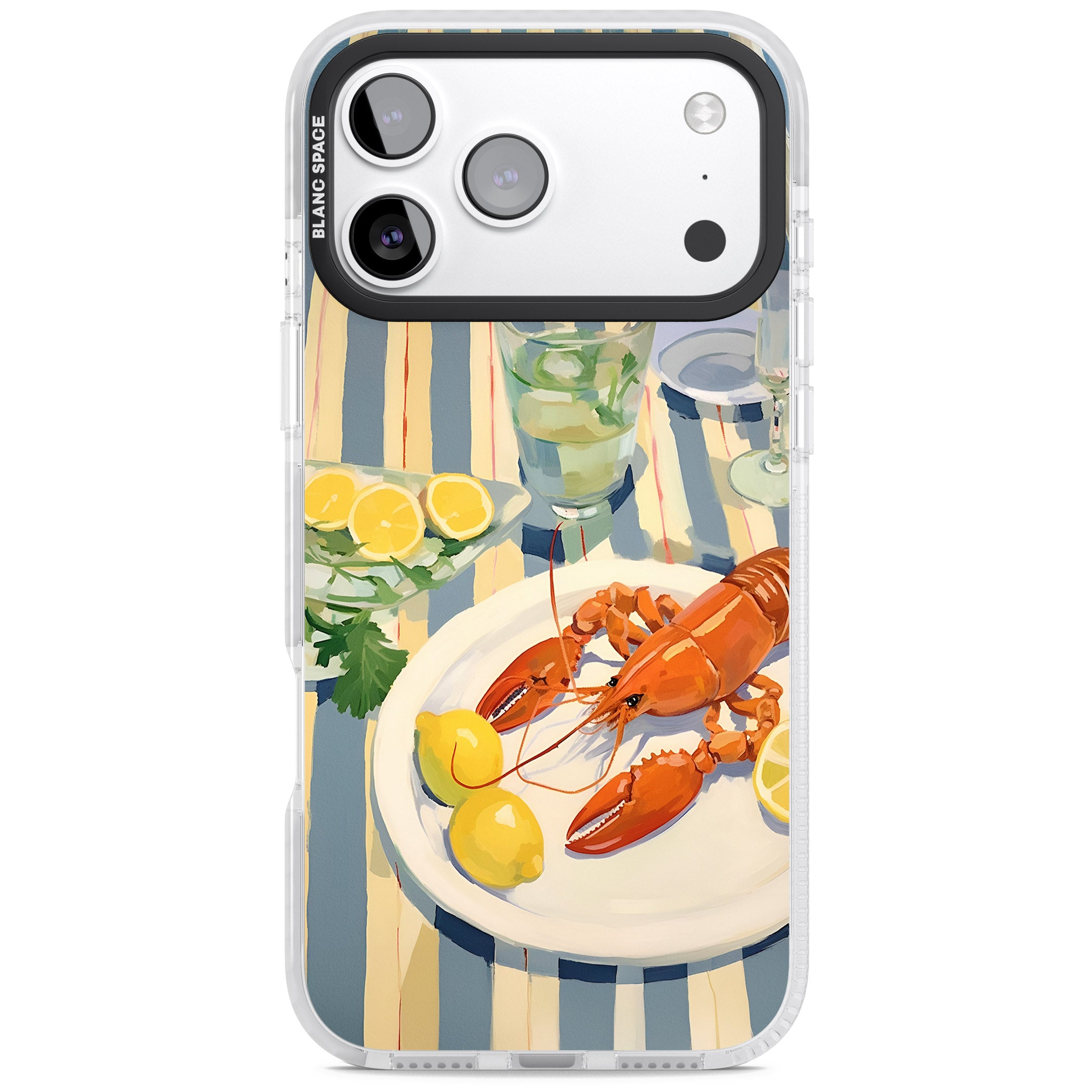 Lobster & Lemons iPhone 17 Pro Impact Pro Clear Phone Case