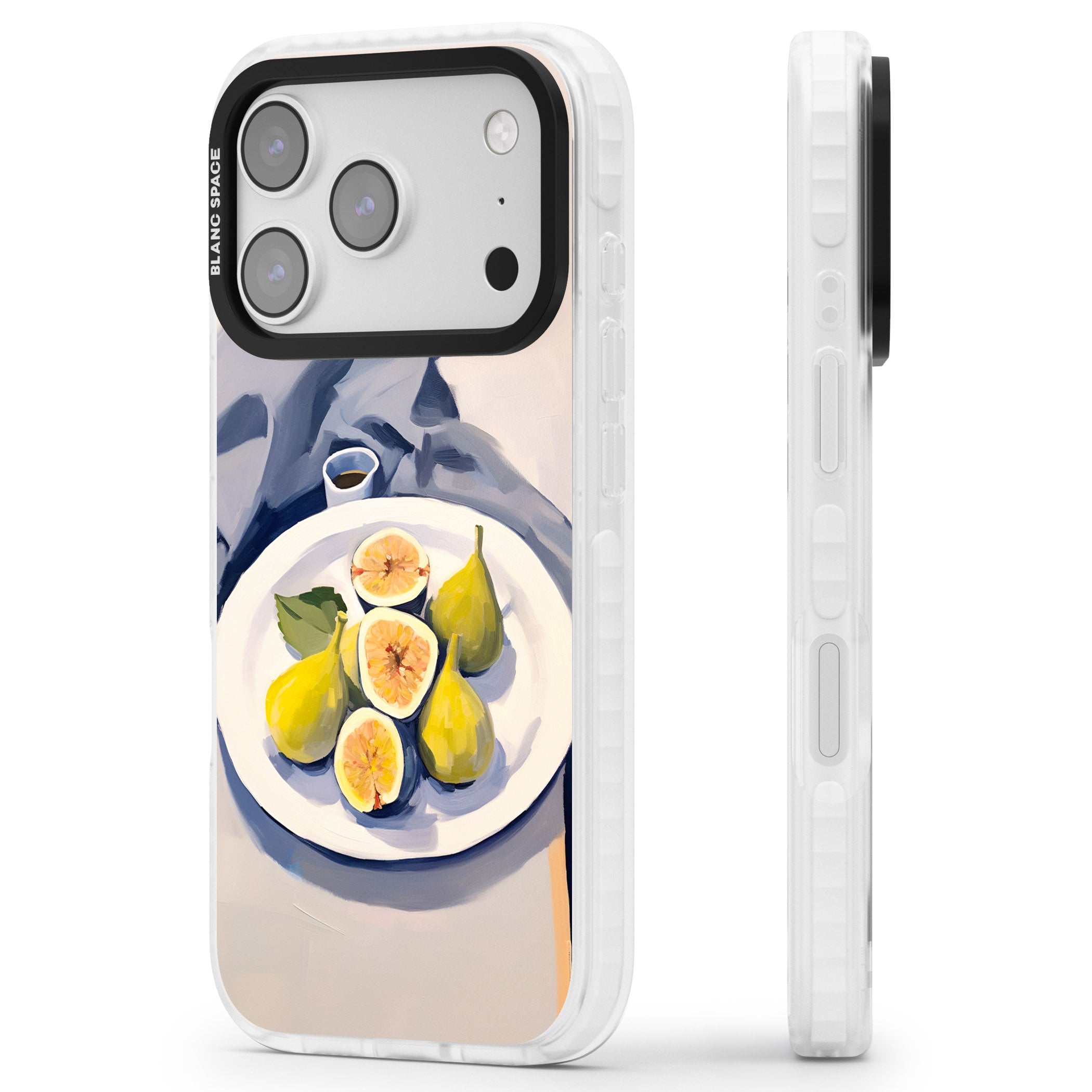 Plate of Pears iPhone 17 Pro Impact Pro Clear Phone Case Side Profile