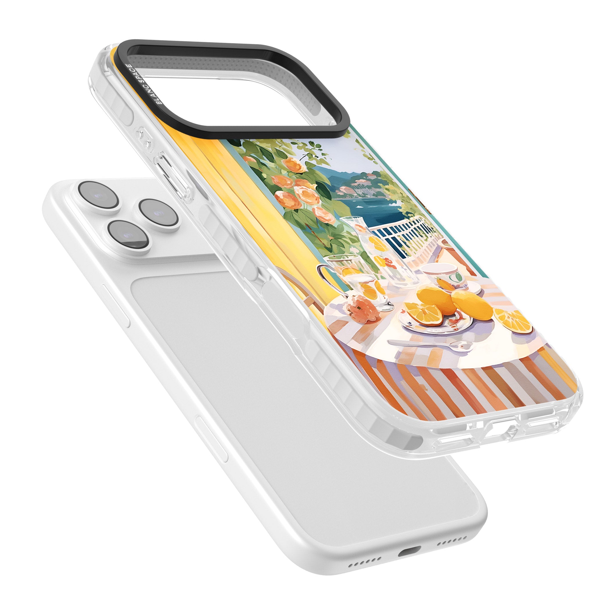 Amalfi Breakfast Balcony iPhone 17 Pro Impact Pro Clear Phone Case Colours